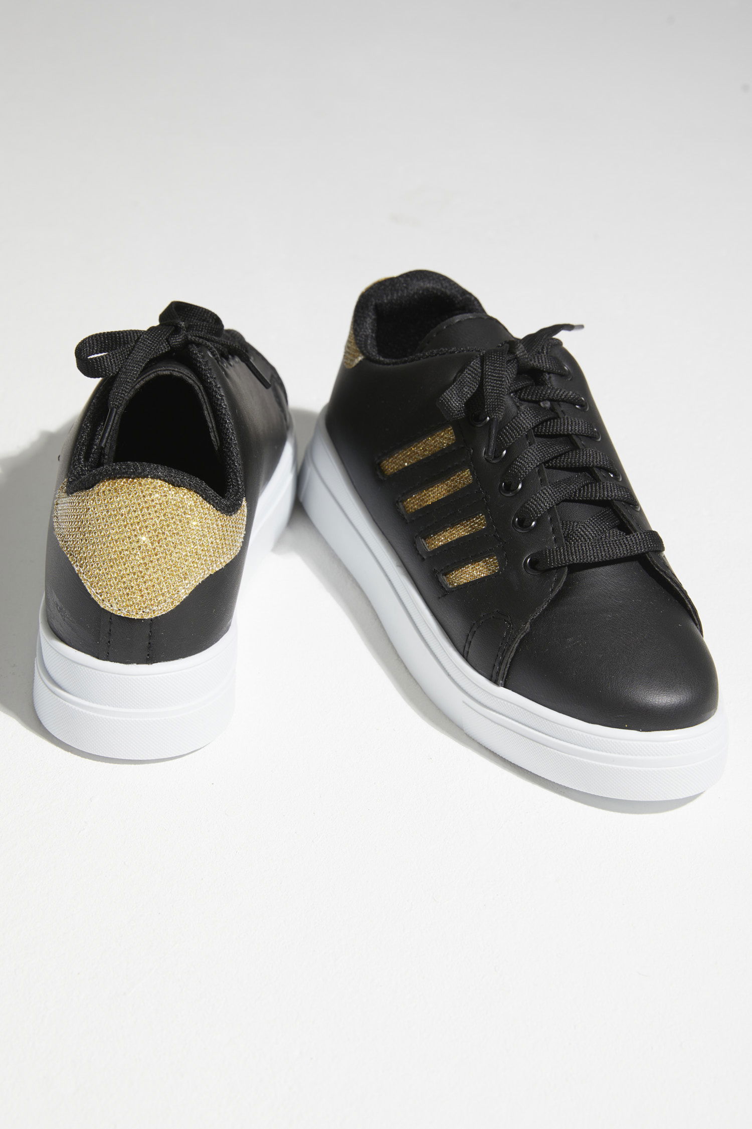 21142-SIYAH-BEYAZ-SARI Ayakkabı - 5