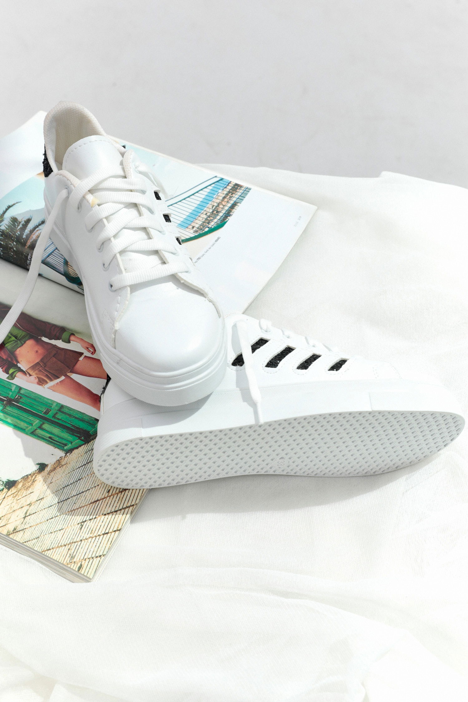 21143-BEYAZ-BEYAZ-SIYAH Ayakkabı - 2