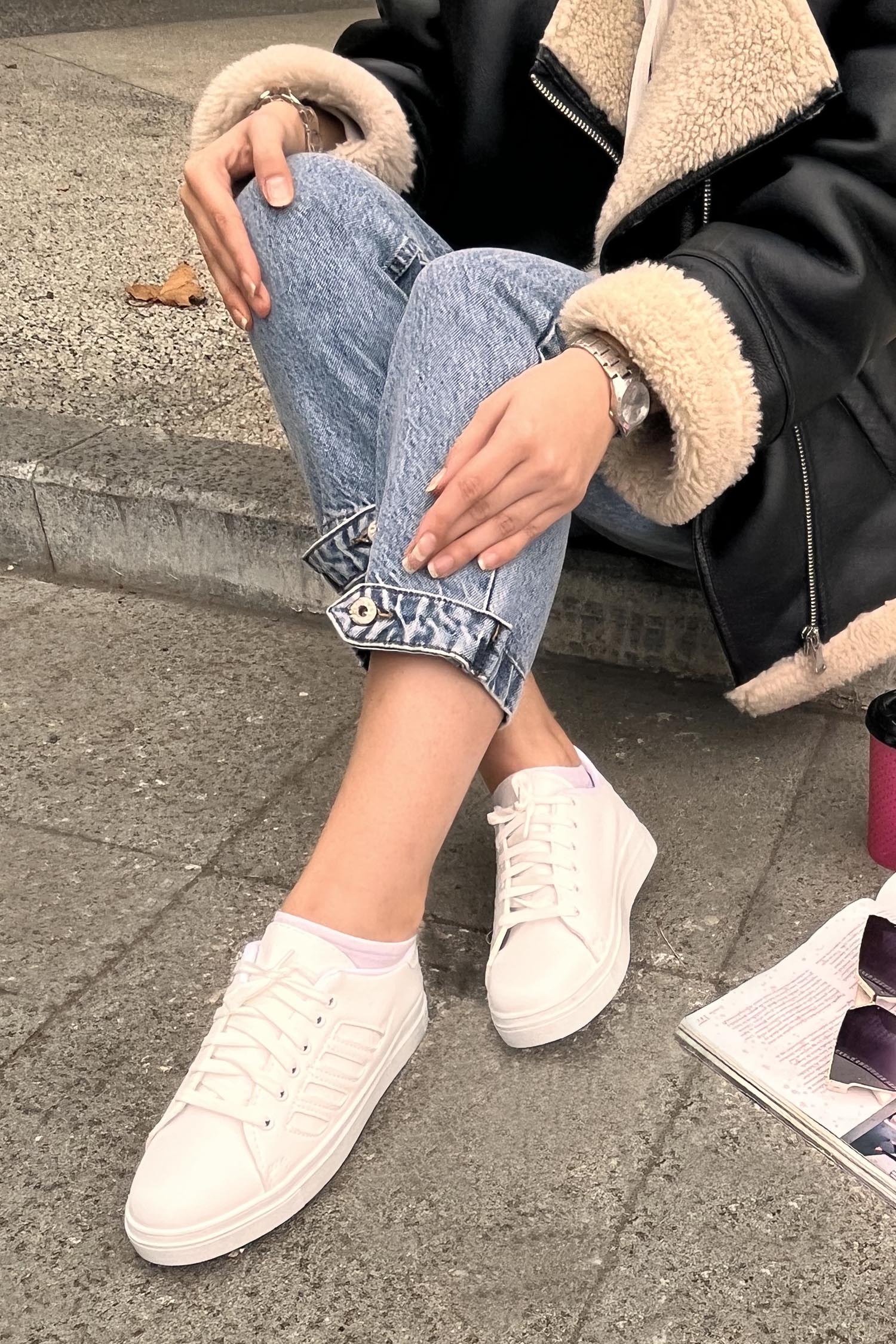 21143-BEYAZ Ayakkabı - 1