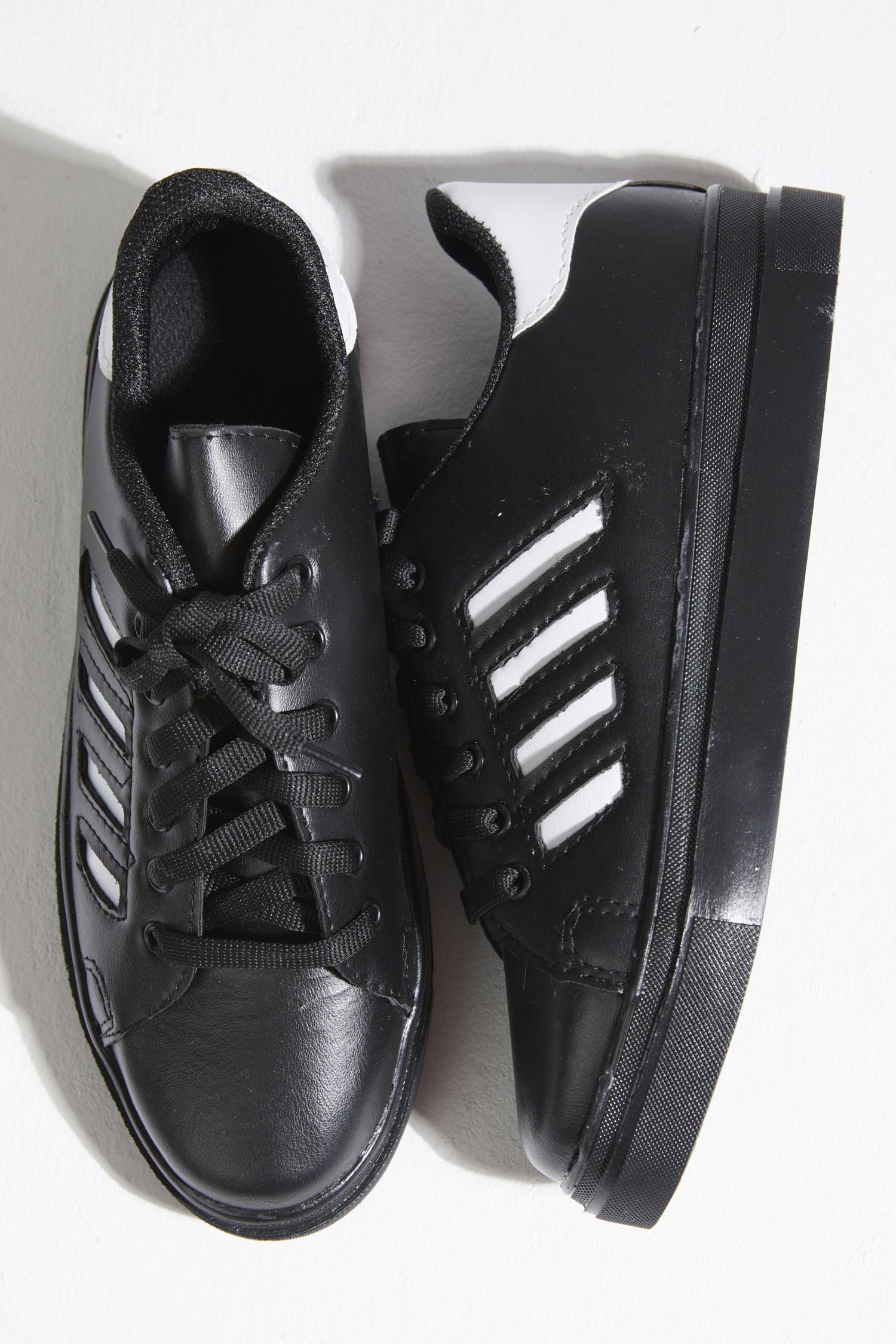 21143-SIYAH-SIYAH-BEYAZ Ayakkabı - 2