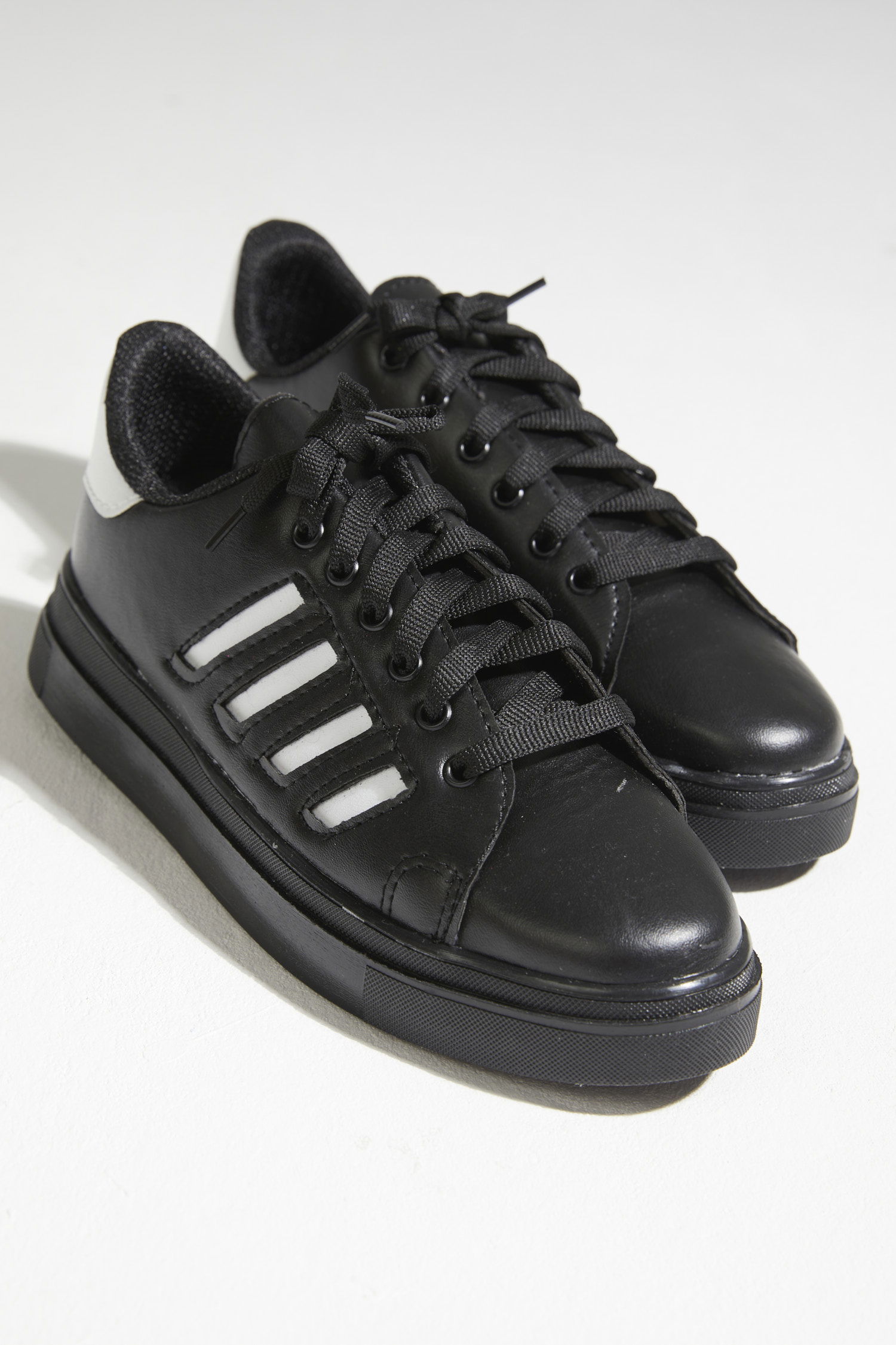 21143-SIYAH-SIYAH-BEYAZ Ayakkabı - 3