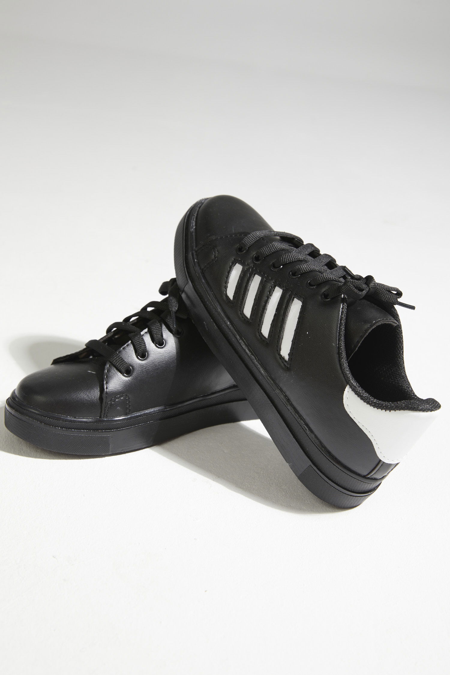 21143-SIYAH-SIYAH-BEYAZ Ayakkabı - 6