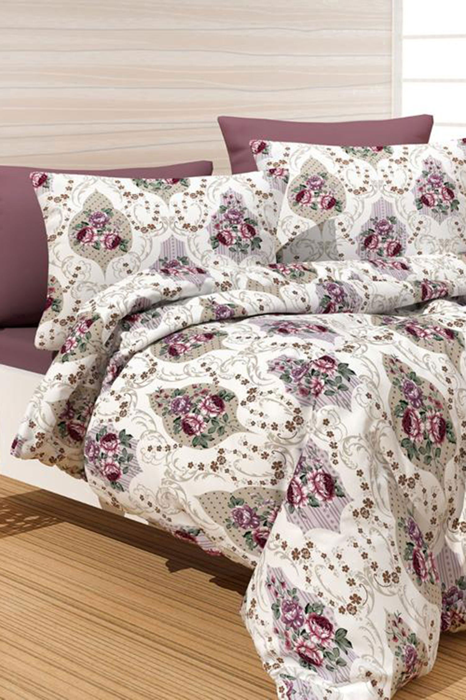 Mor Tek Kişilik Nevresim Seti - 21183 - 1