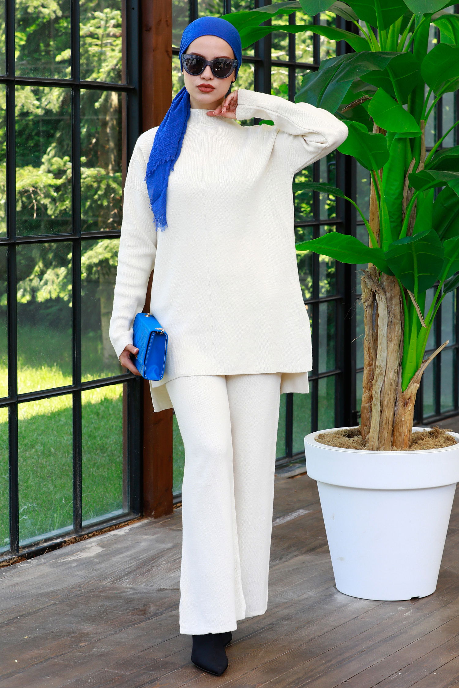 21228-EKRU Triko Tunik Pantolon - 5