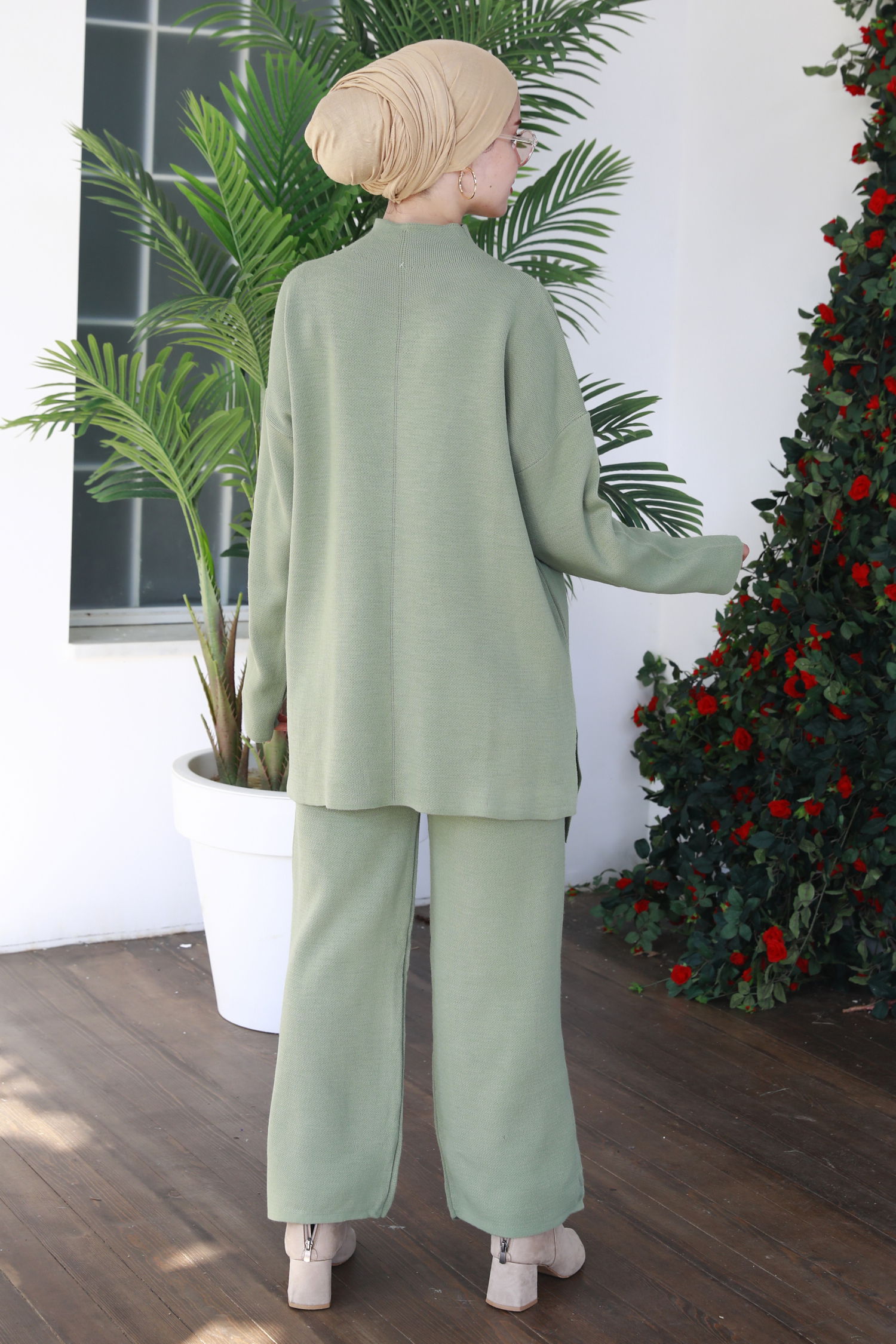 21228-MINT Triko Tunik Pantolon - 5
