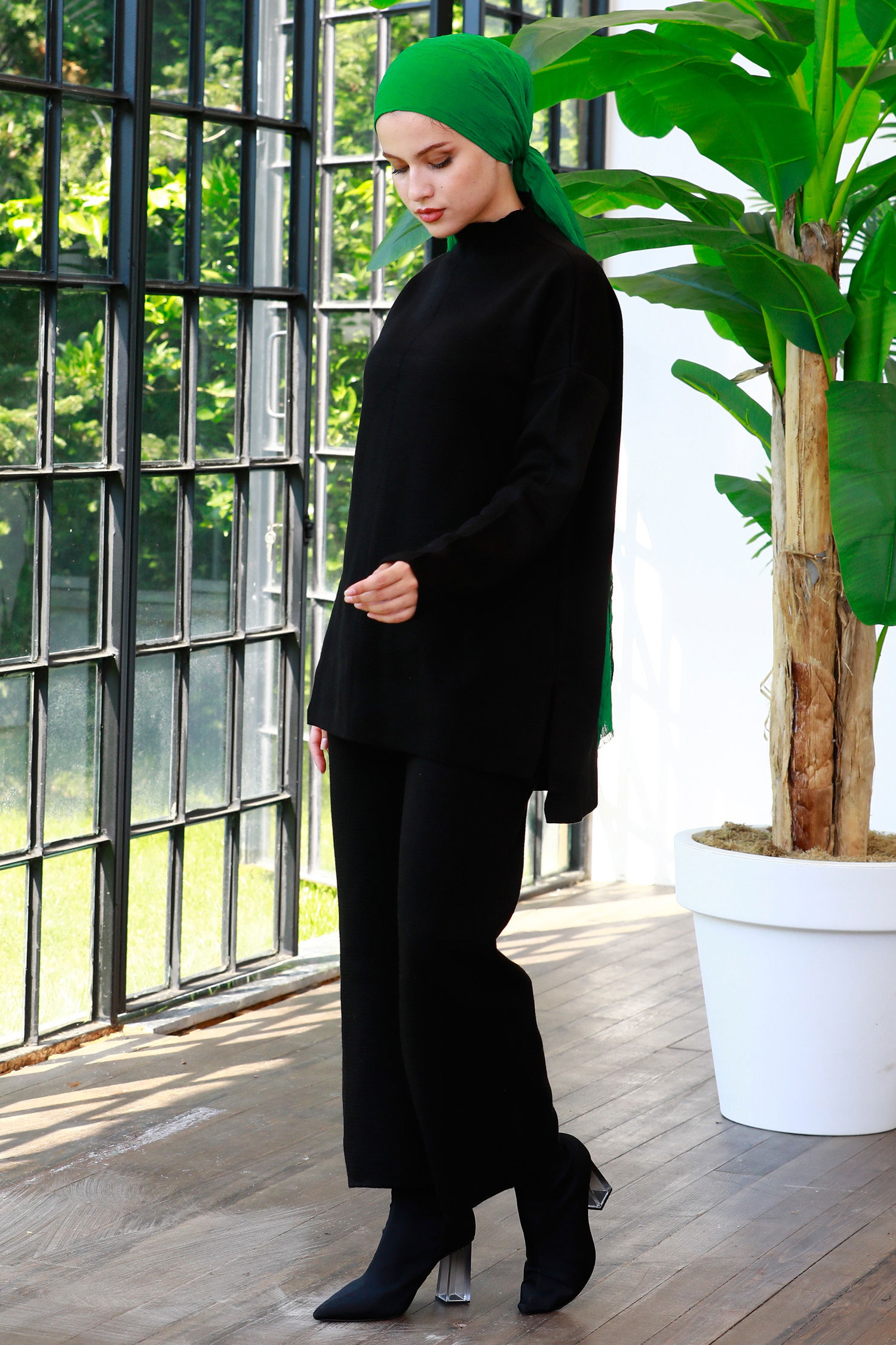 21228-SIYAH Triko Tunik Pantolon - 3