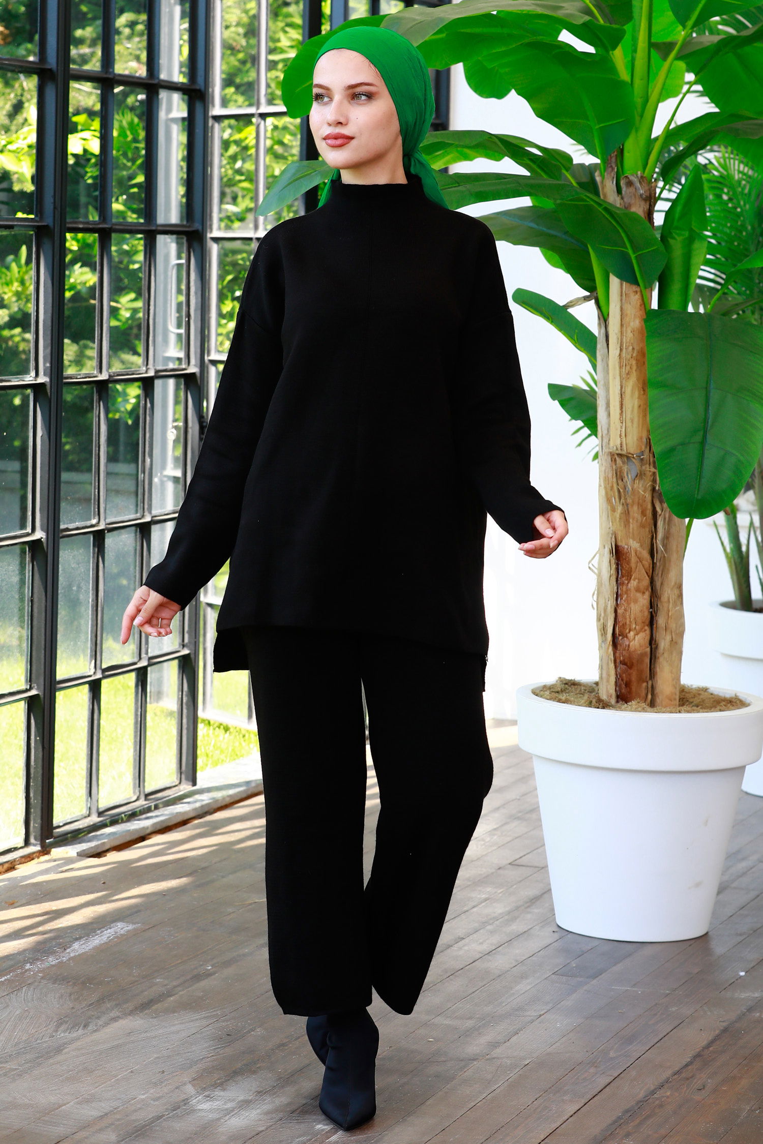 21228-SIYAH Triko Tunik Pantolon - 6