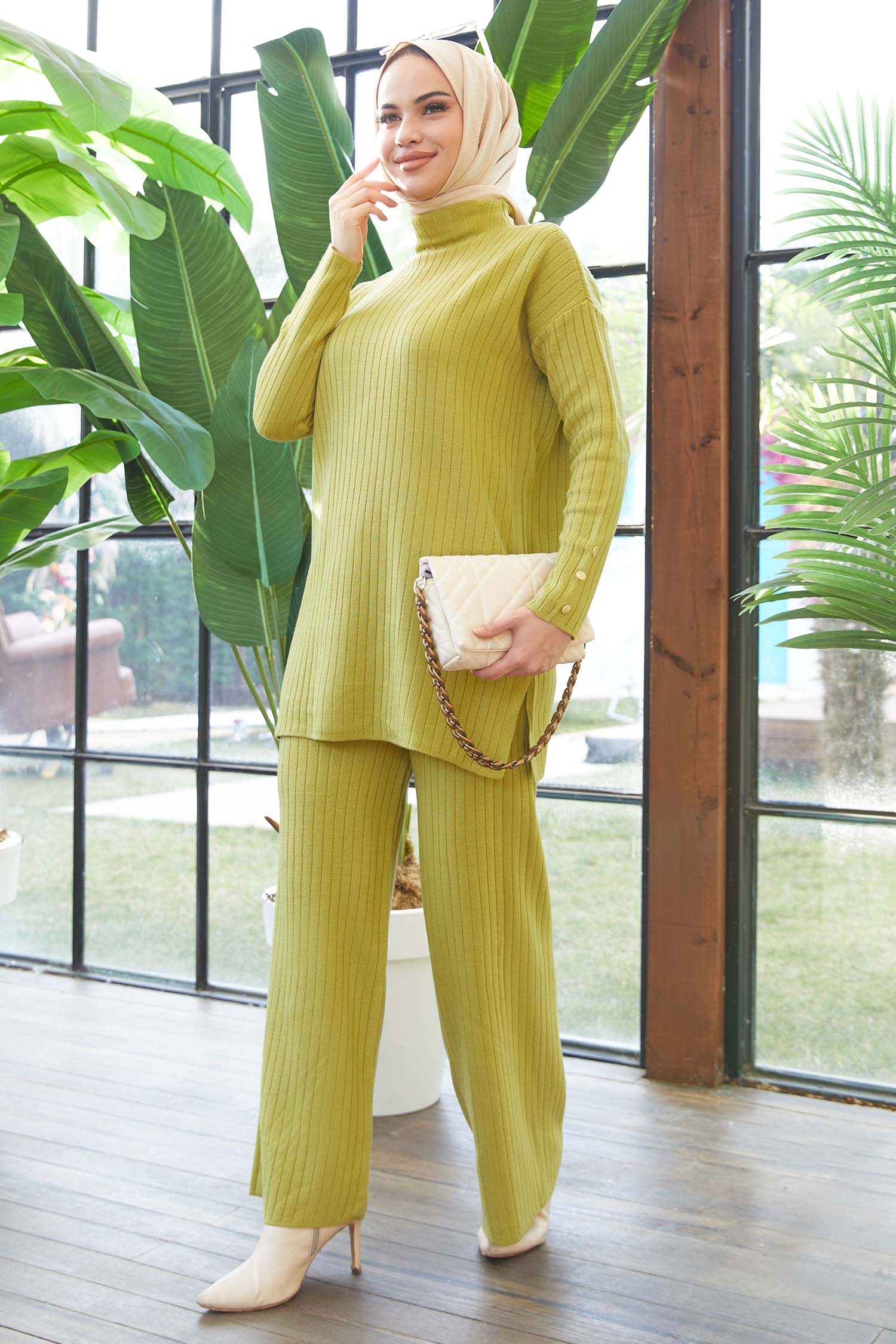 Tunik Pantolon Fistikyeşili - 21231 - 2