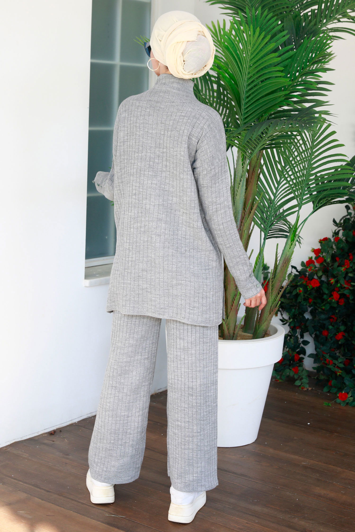 21231-GRI Tunik + Pantolon - 5