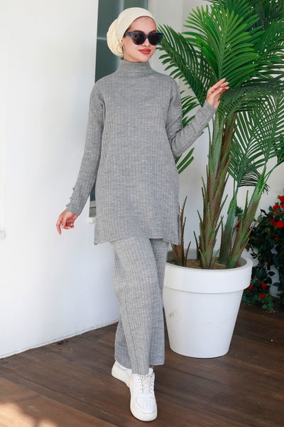 21231-GRI Tunik + Pantolon 
