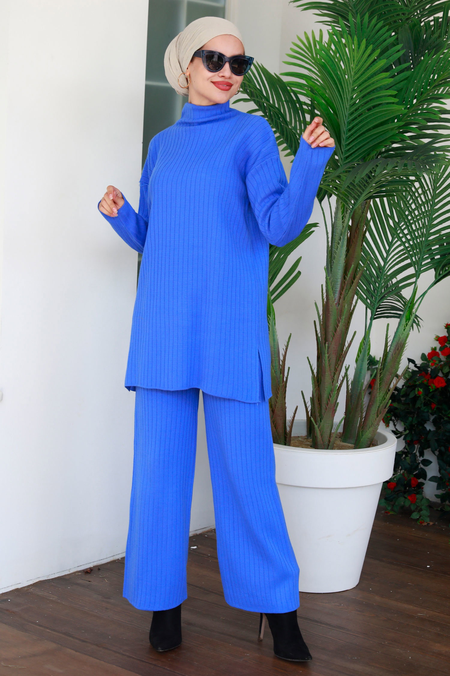 21231-INDIGO Tunik + Pantolon - 3