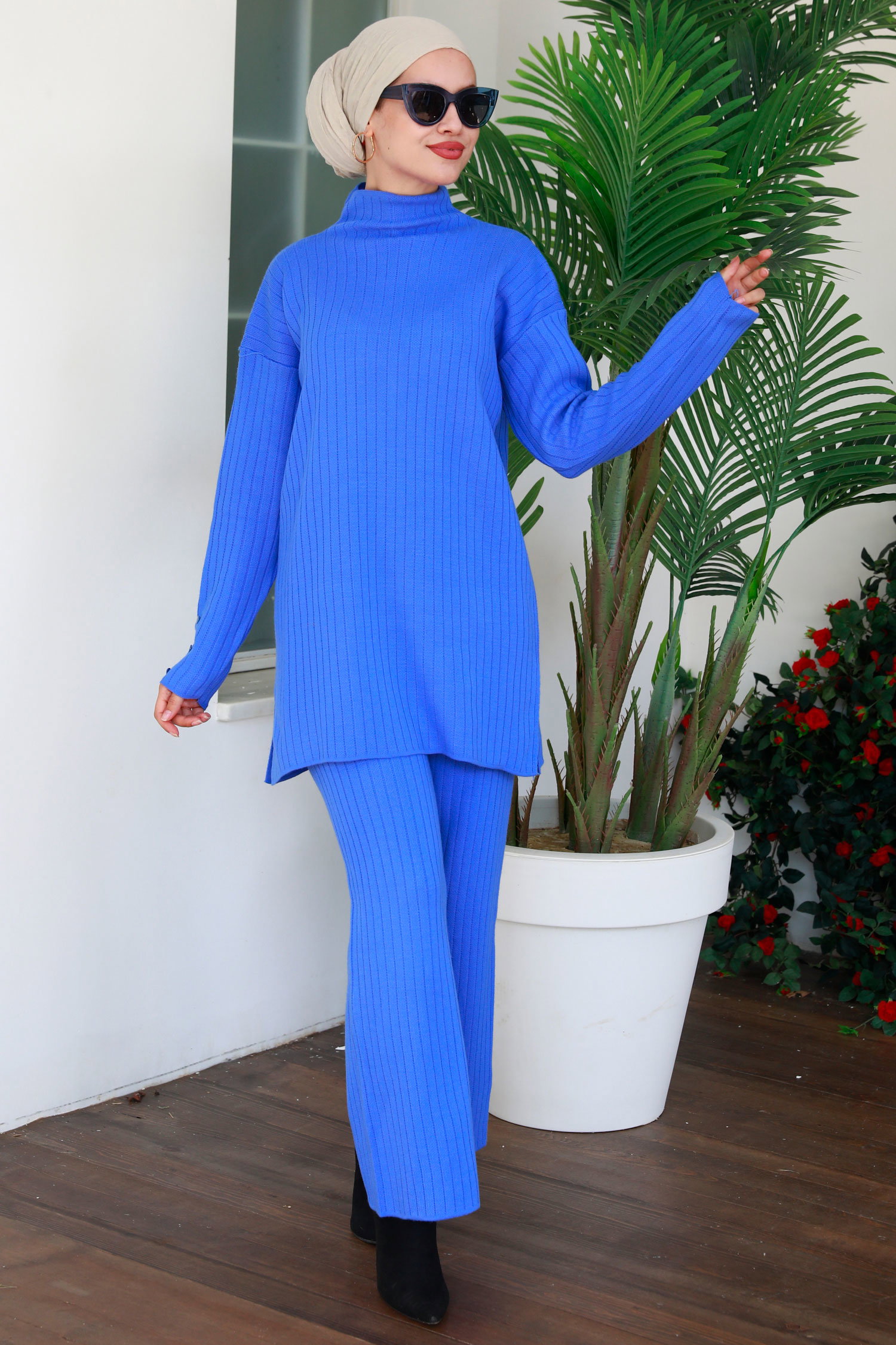 21231-INDIGO Tunik + Pantolon - 4