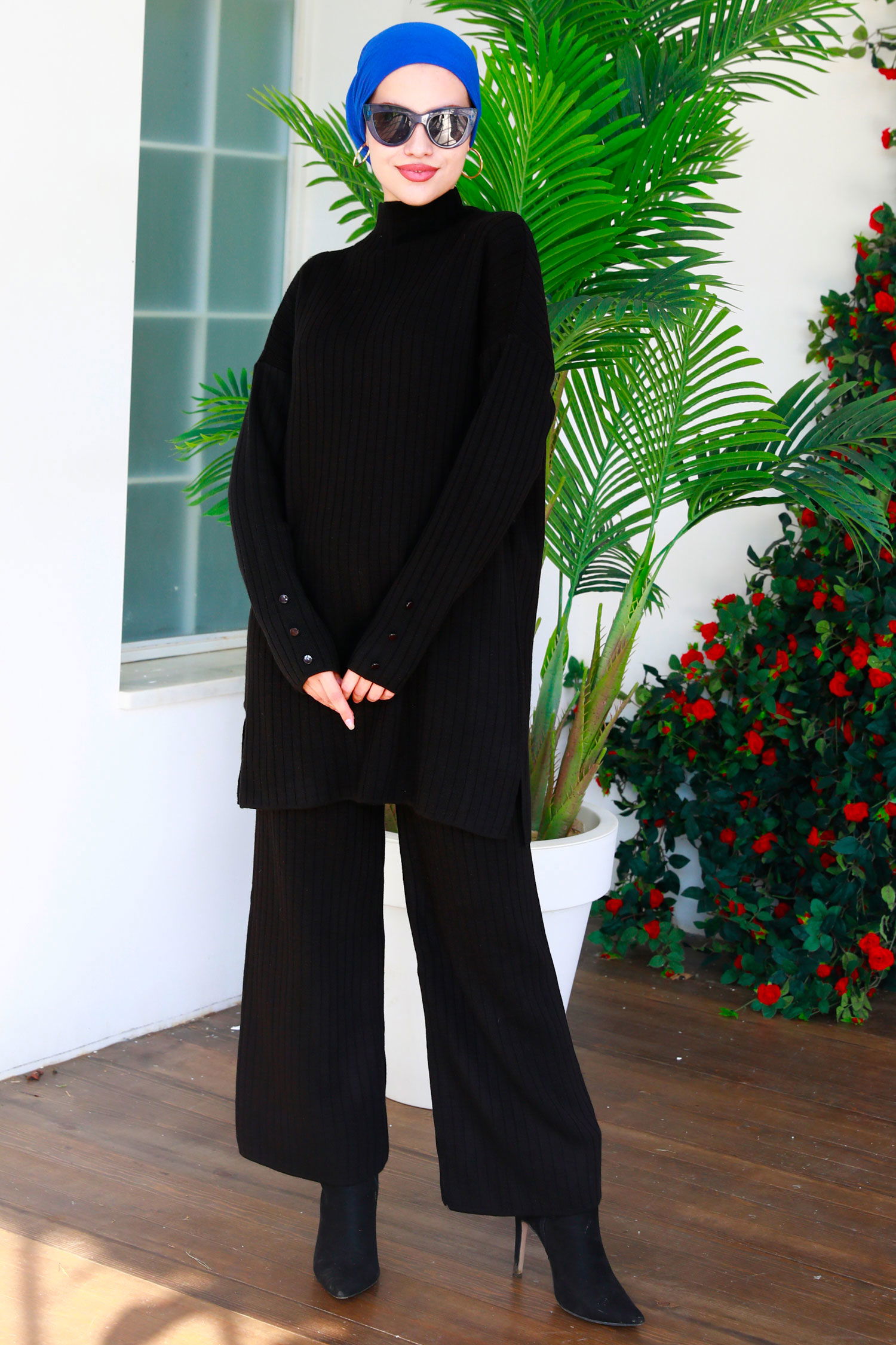 21231-SIYAH Tunik + Pantolon - 1