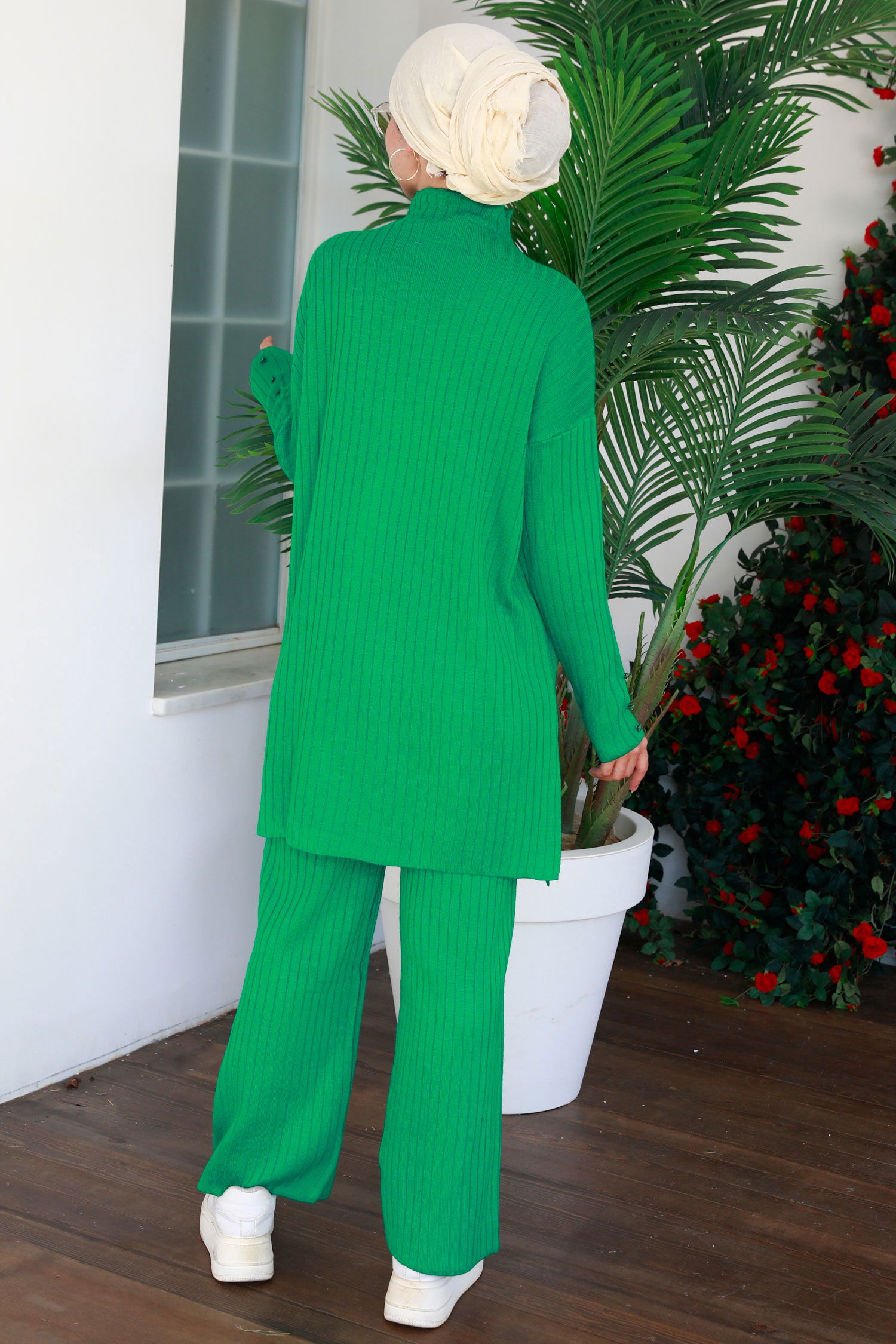 21231-YESIL Tunik + Pantolon - 5