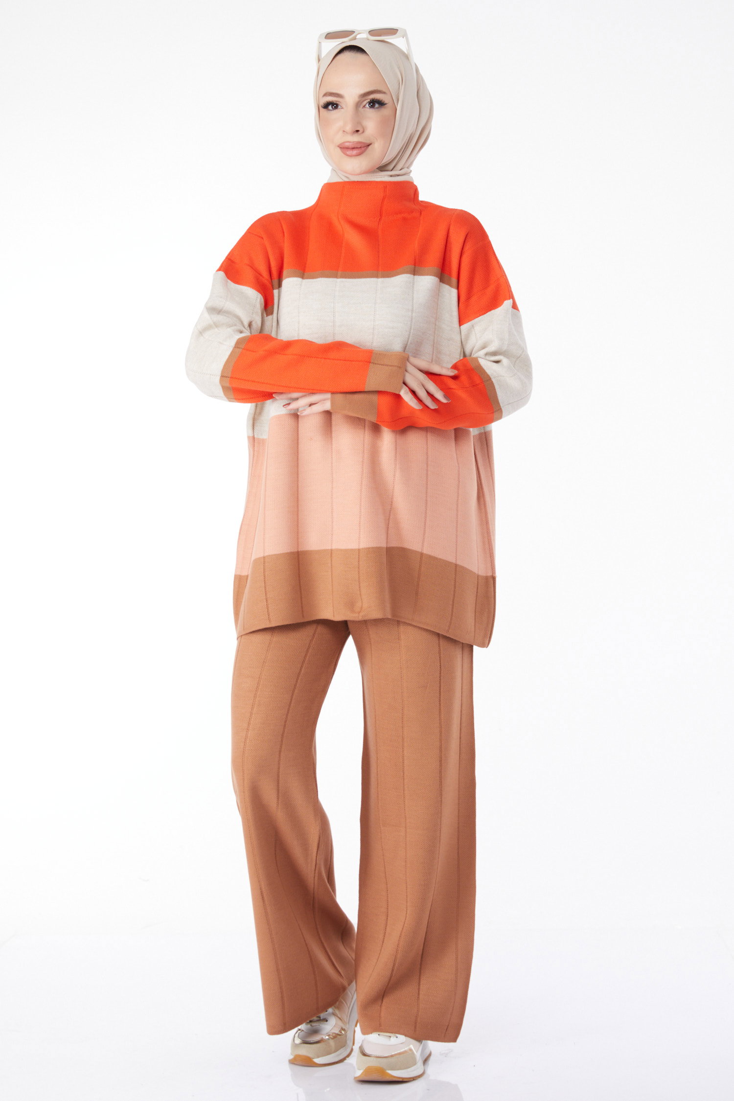21796-ORANJ Tunik Pantolon - 1