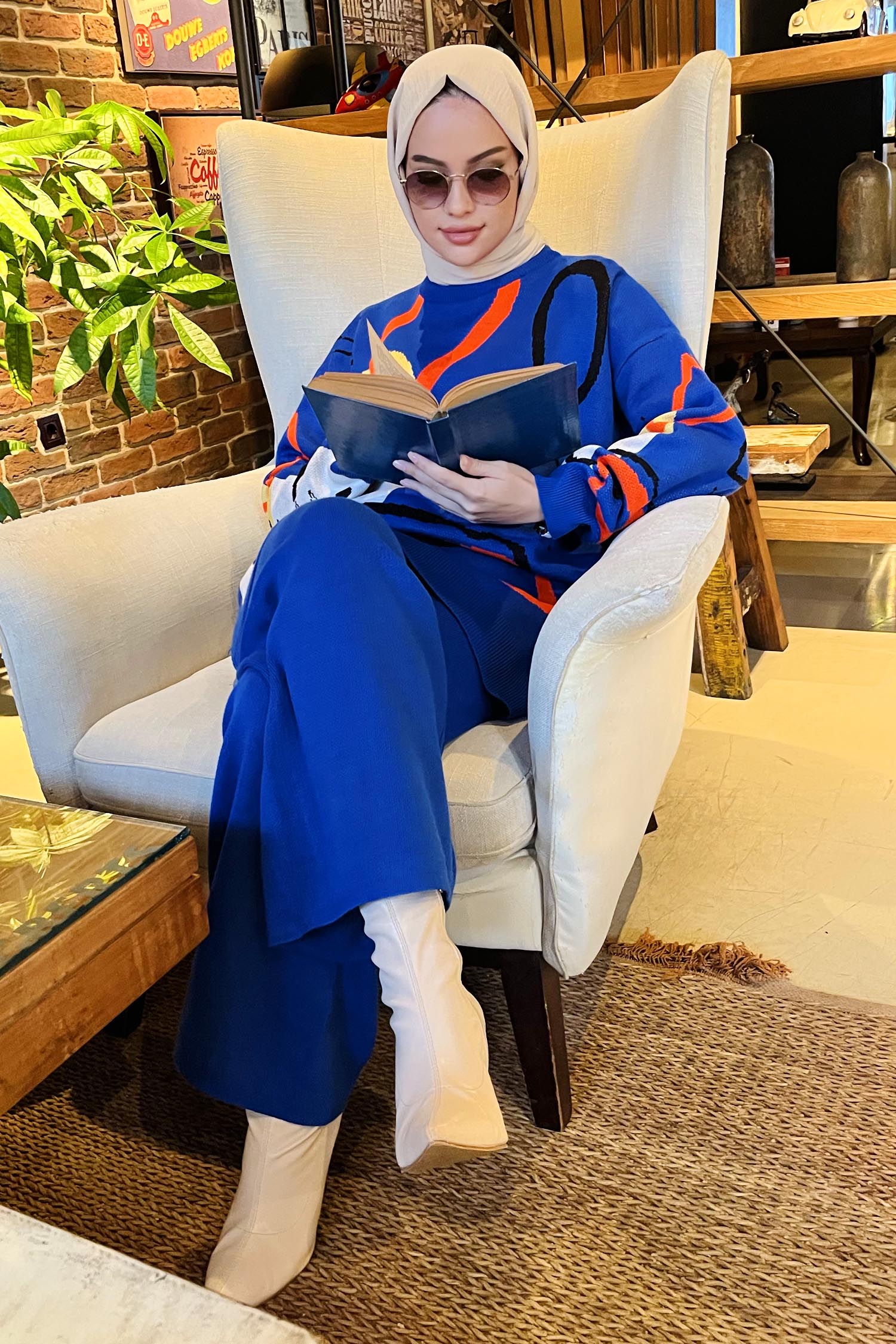 21800-SAKS Triko Tunik Pantolon - 2