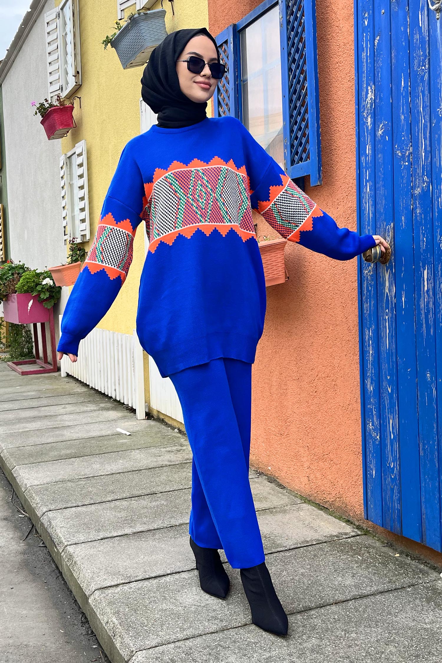 21801-SAKS Triko Tunik Pantolon - 2