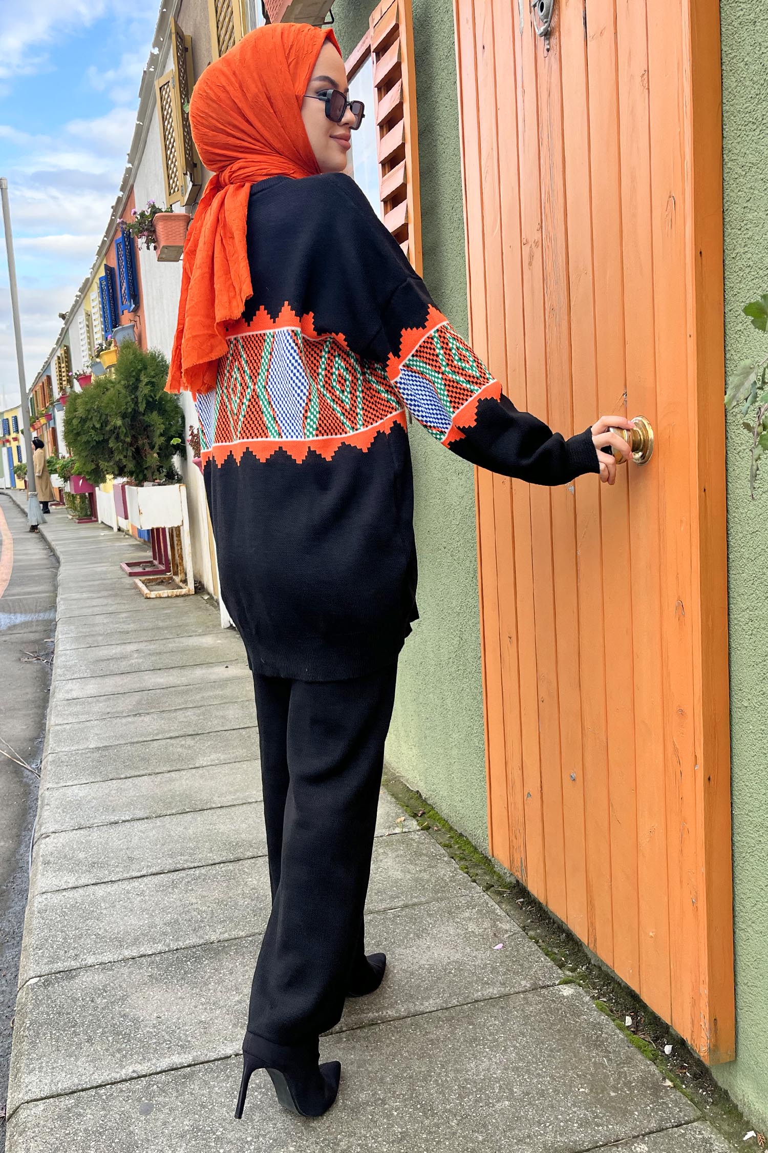 21801-SIYAH Triko Tunik Pantolon - 5