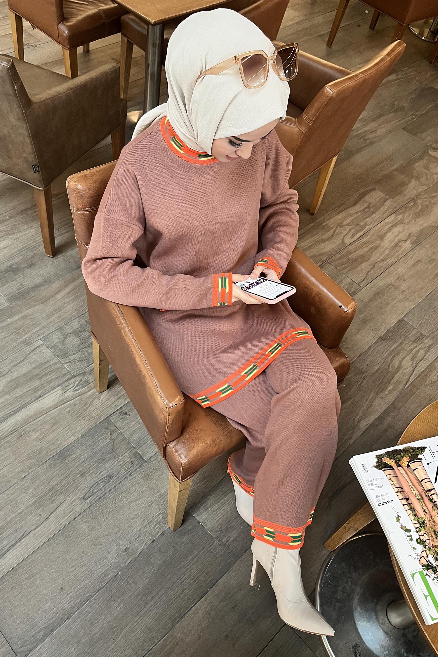 21802-GUL Triko Tunik Pantolon - 3