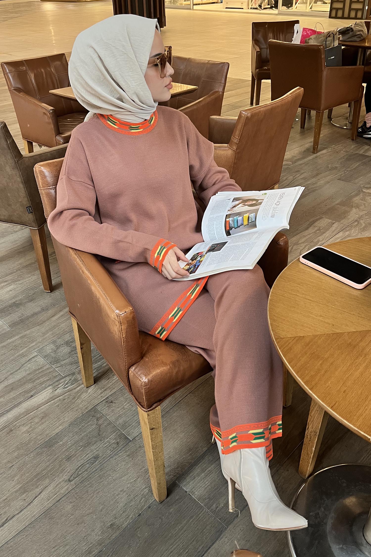 21802-GUL Triko Tunik Pantolon - 1