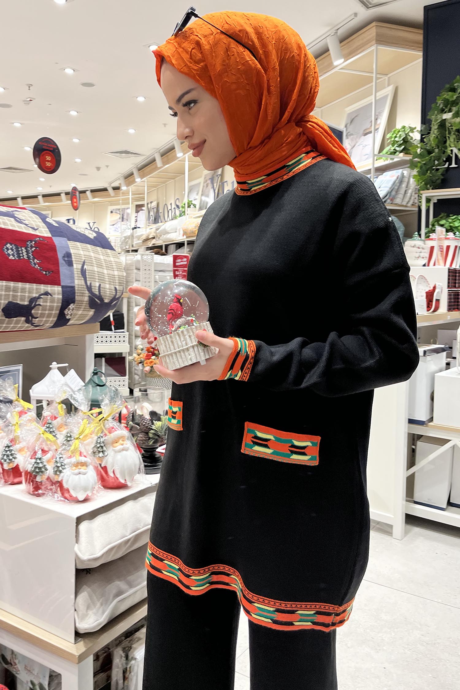 21802-SIYAH Triko Tunik Pantolon - 4