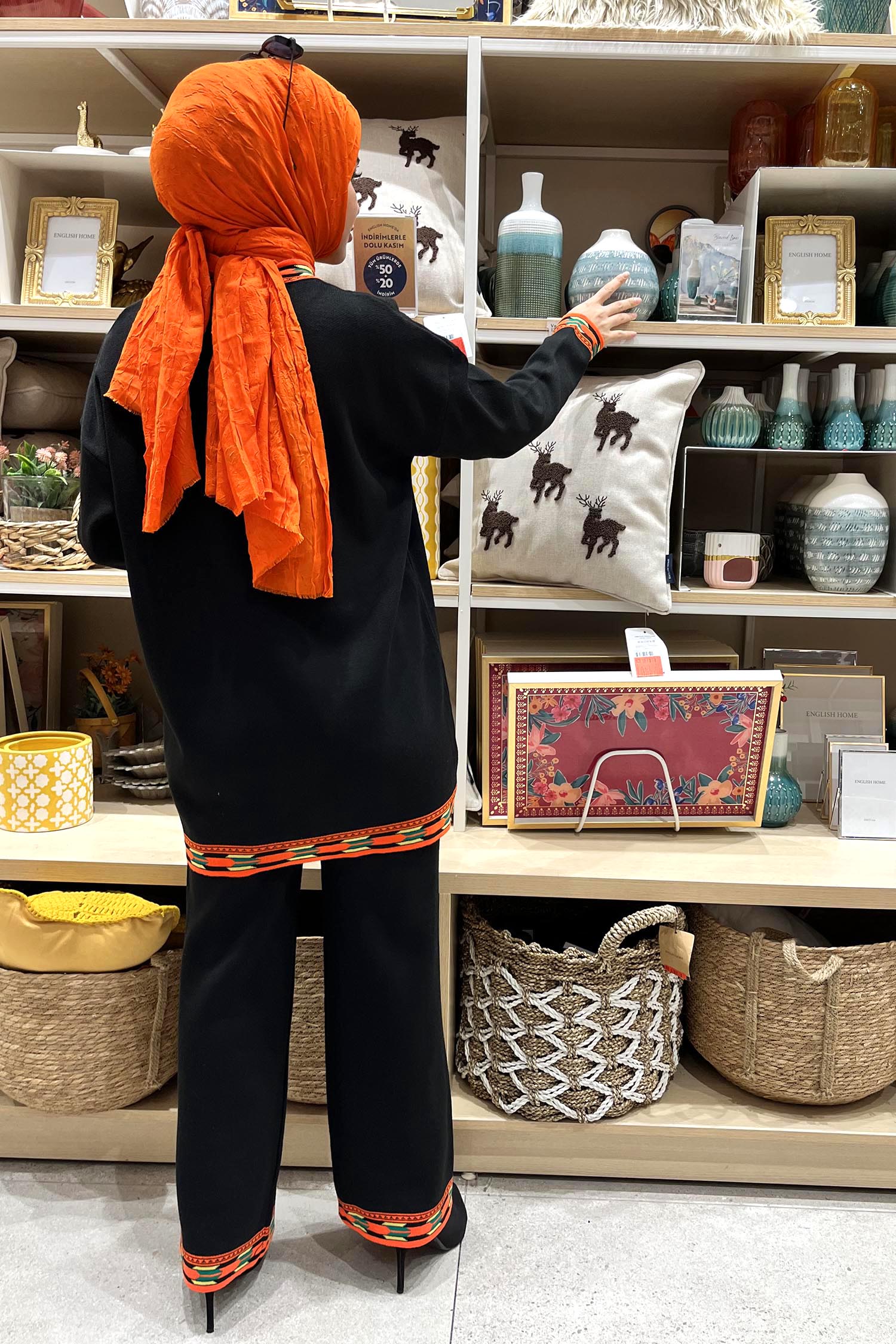 21802-SIYAH Triko Tunik Pantolon - 5