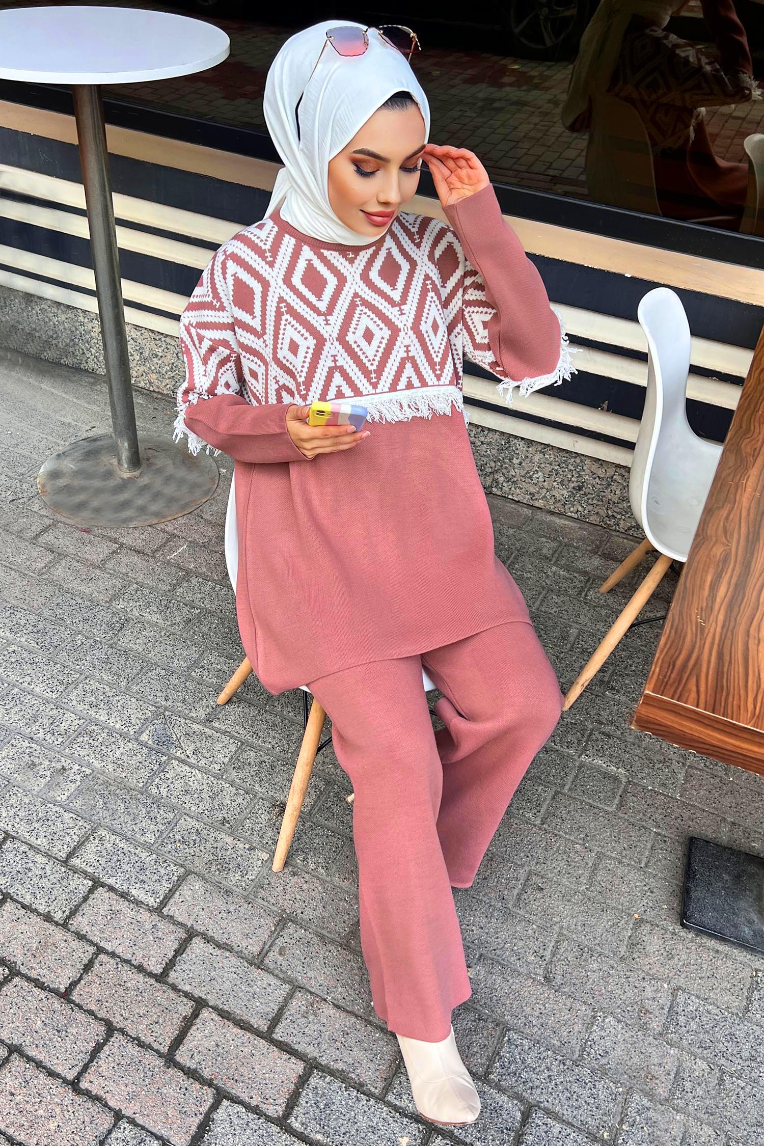 21808-GUL Triko Tunik Pantolon - 1