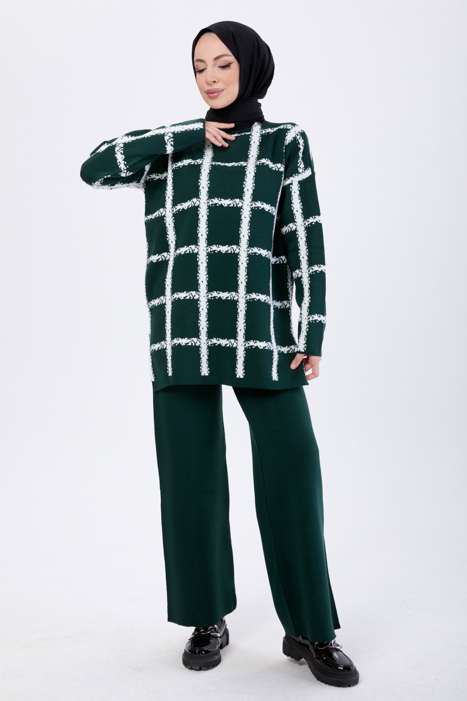 21831-ZUMRUT Triko Tunik Pantolon - 1
