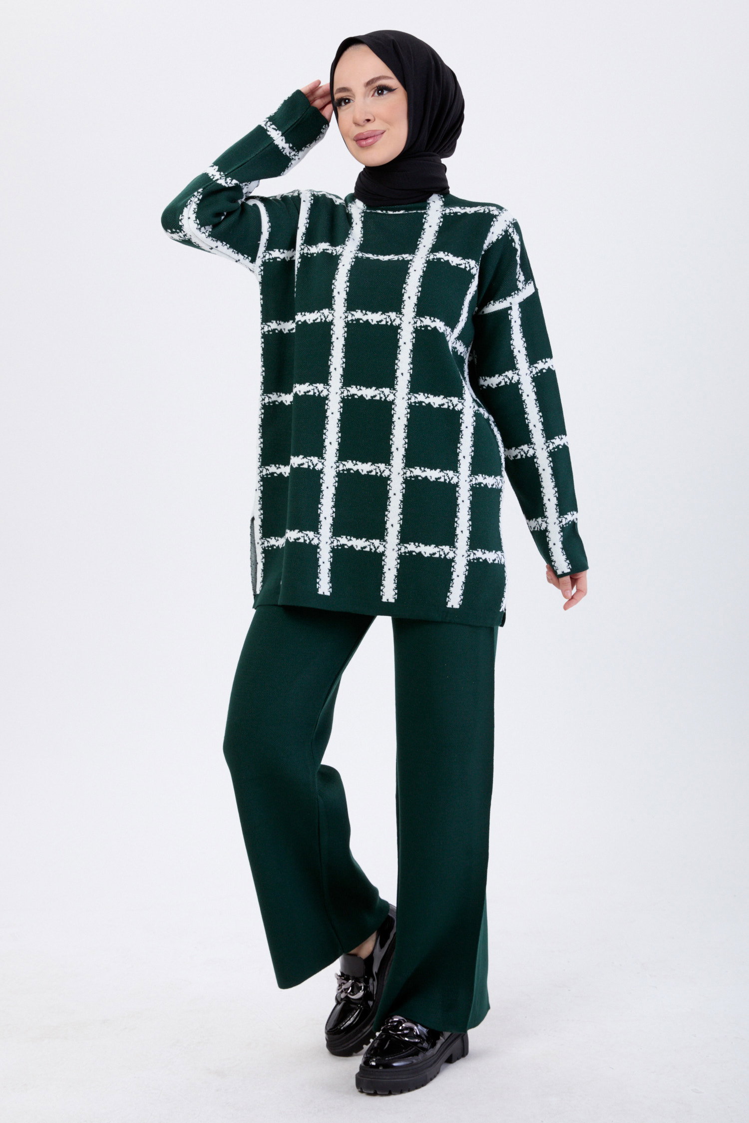 21831-ZUMRUT Triko Tunik Pantolon - 2
