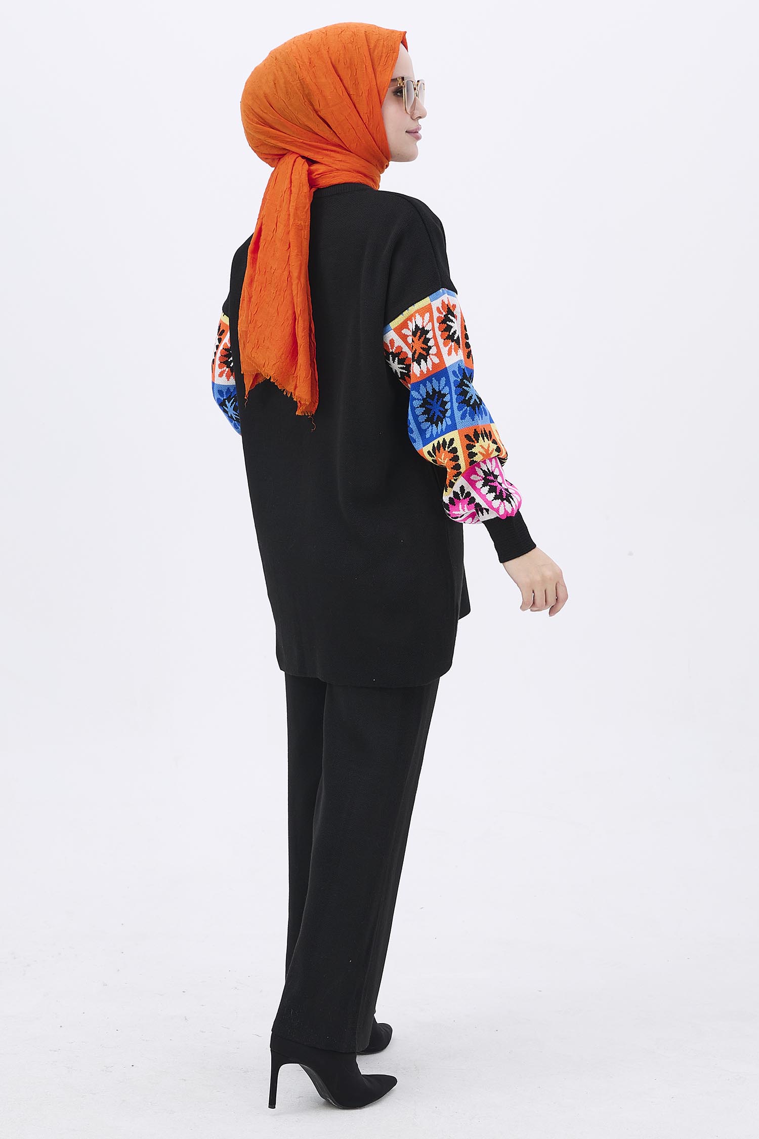 21833-SIYAH Triko Tunik Pantolon - 7