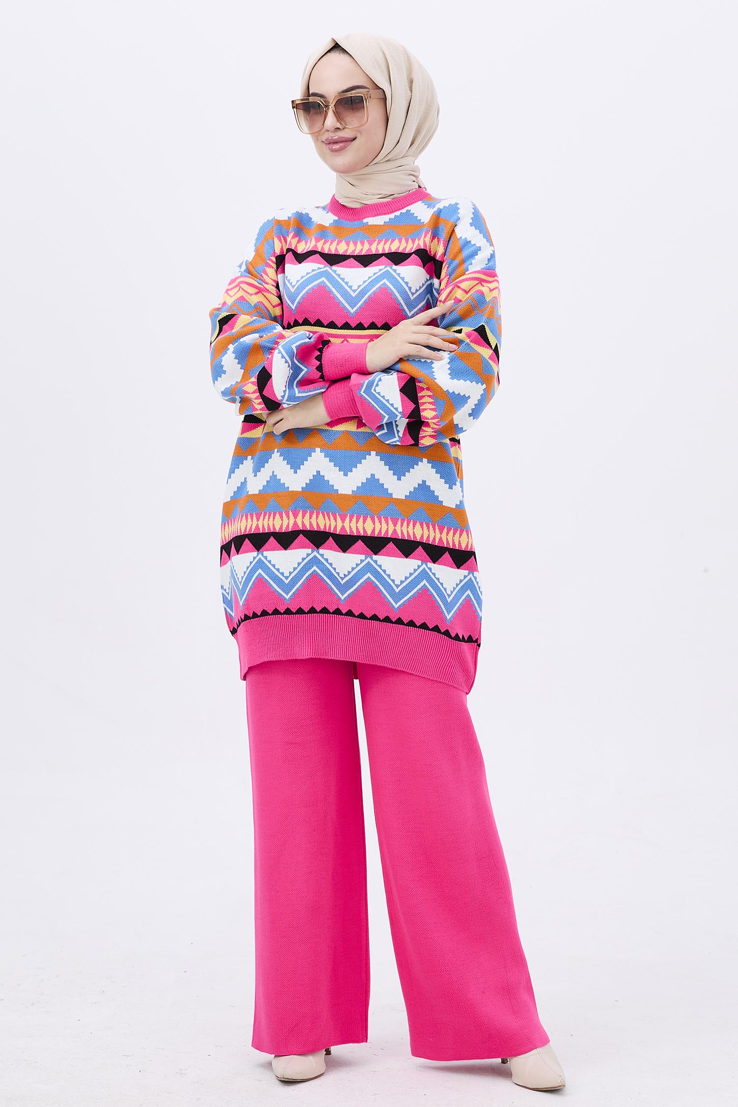 21834-FUSYA Triko Tunik Pantolon - 2