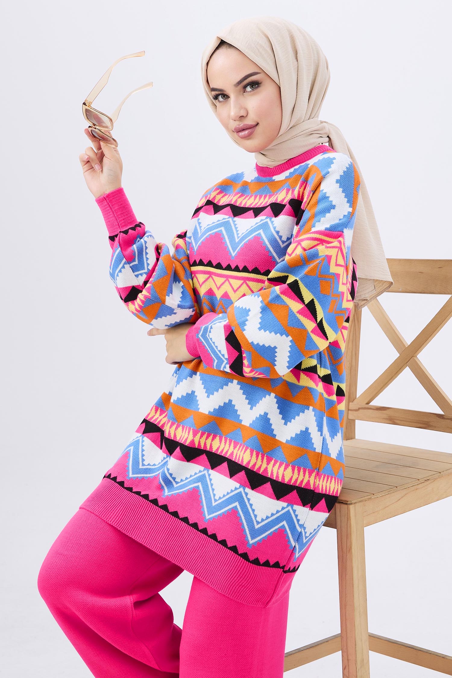 21834-FUSYA Triko Tunik Pantolon - 4