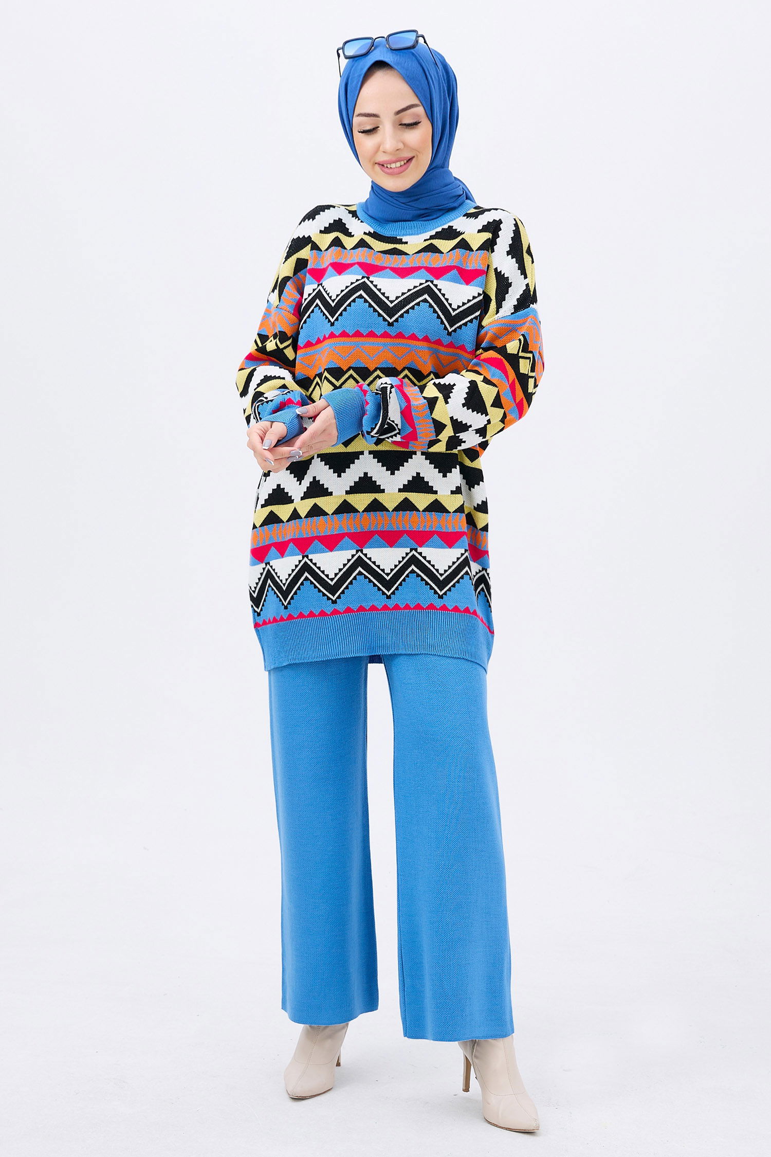 Triko Tunik Pantolon Indigo - 21834 - 2