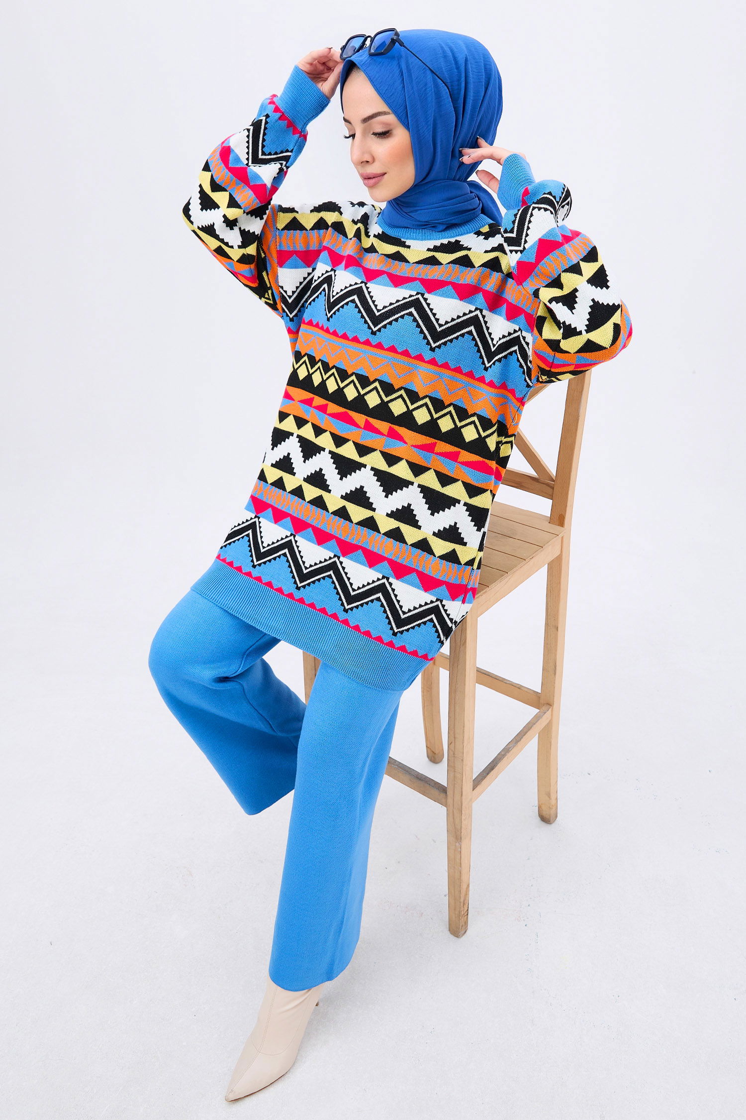 Triko Tunik Pantolon Indigo - 21834 - 3