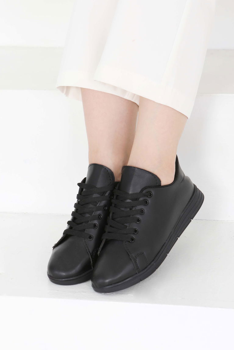 Kadın D1 Siyah Spor Ayakkabı - 22076 - TOFİSA