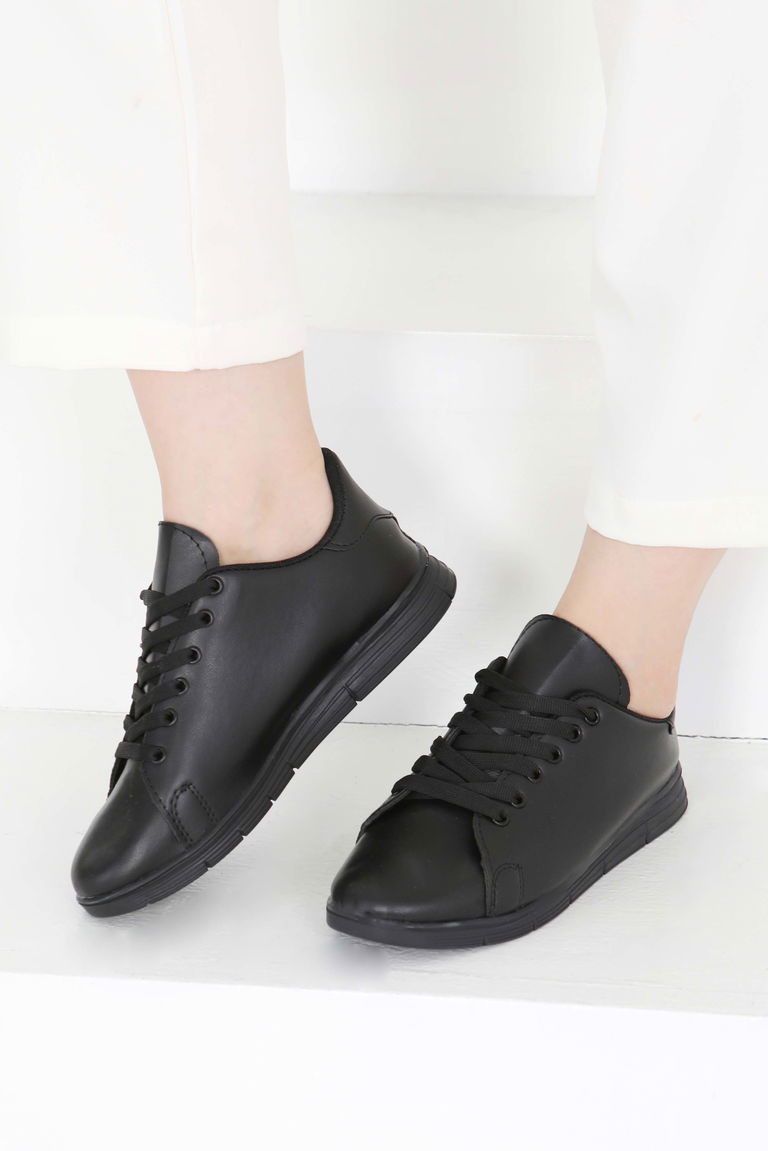 Kadın D1 Siyah Spor Ayakkabı - 22076 - TOFİSA