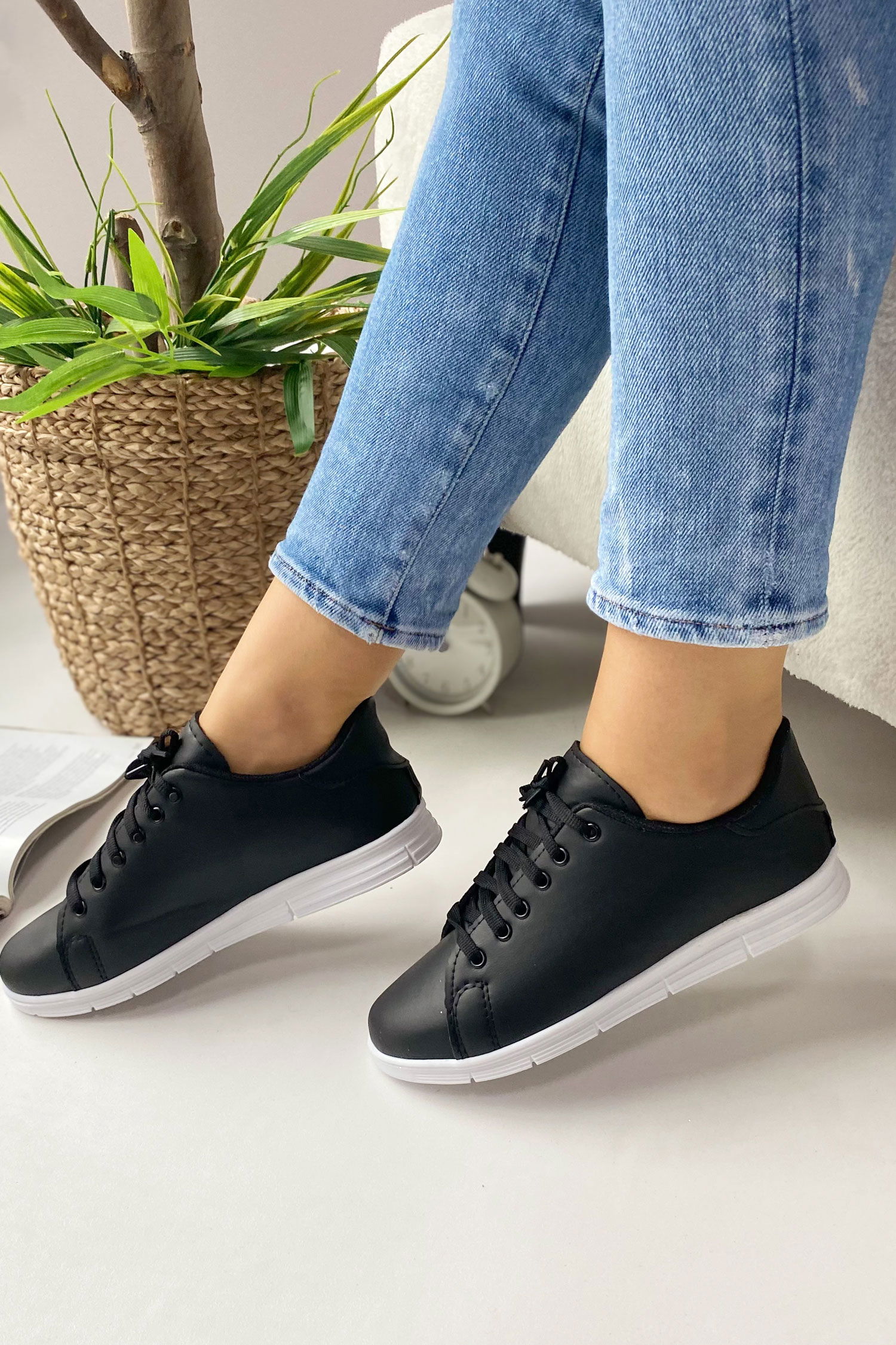 22076-SIYAH Spor Ayakkabı - 1