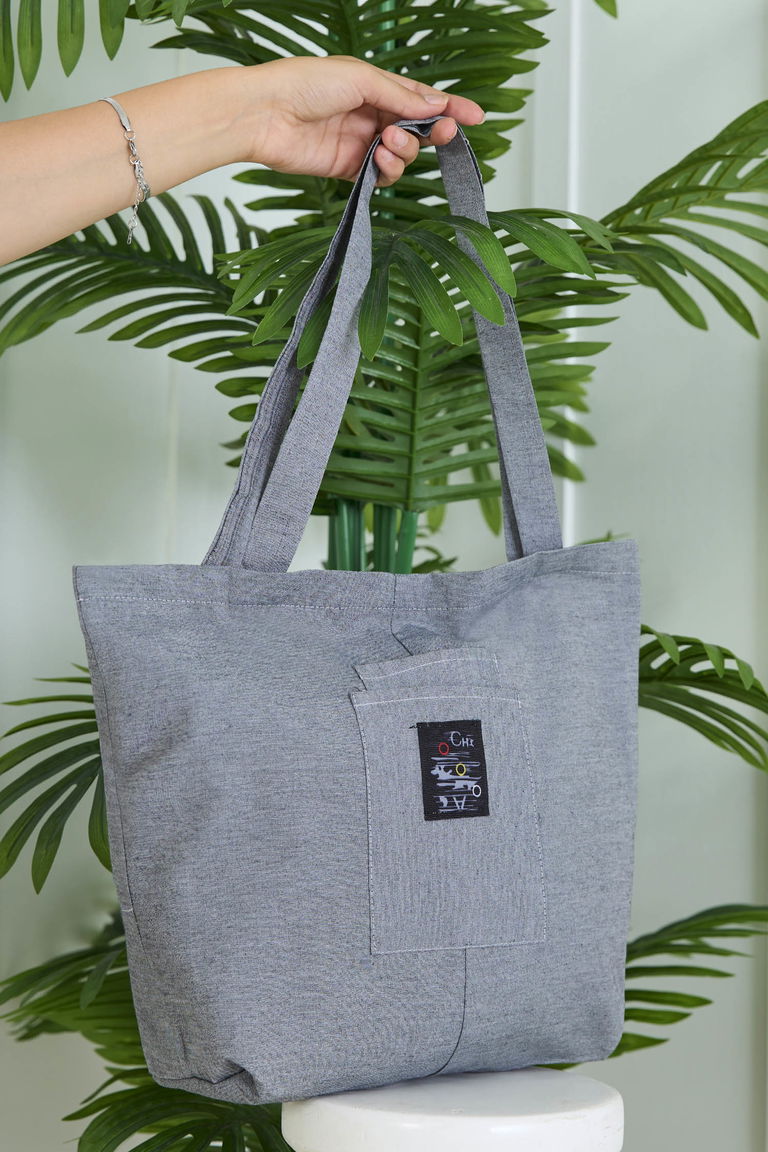 Kadın Gri Çanta - 22191 - TOFİSA