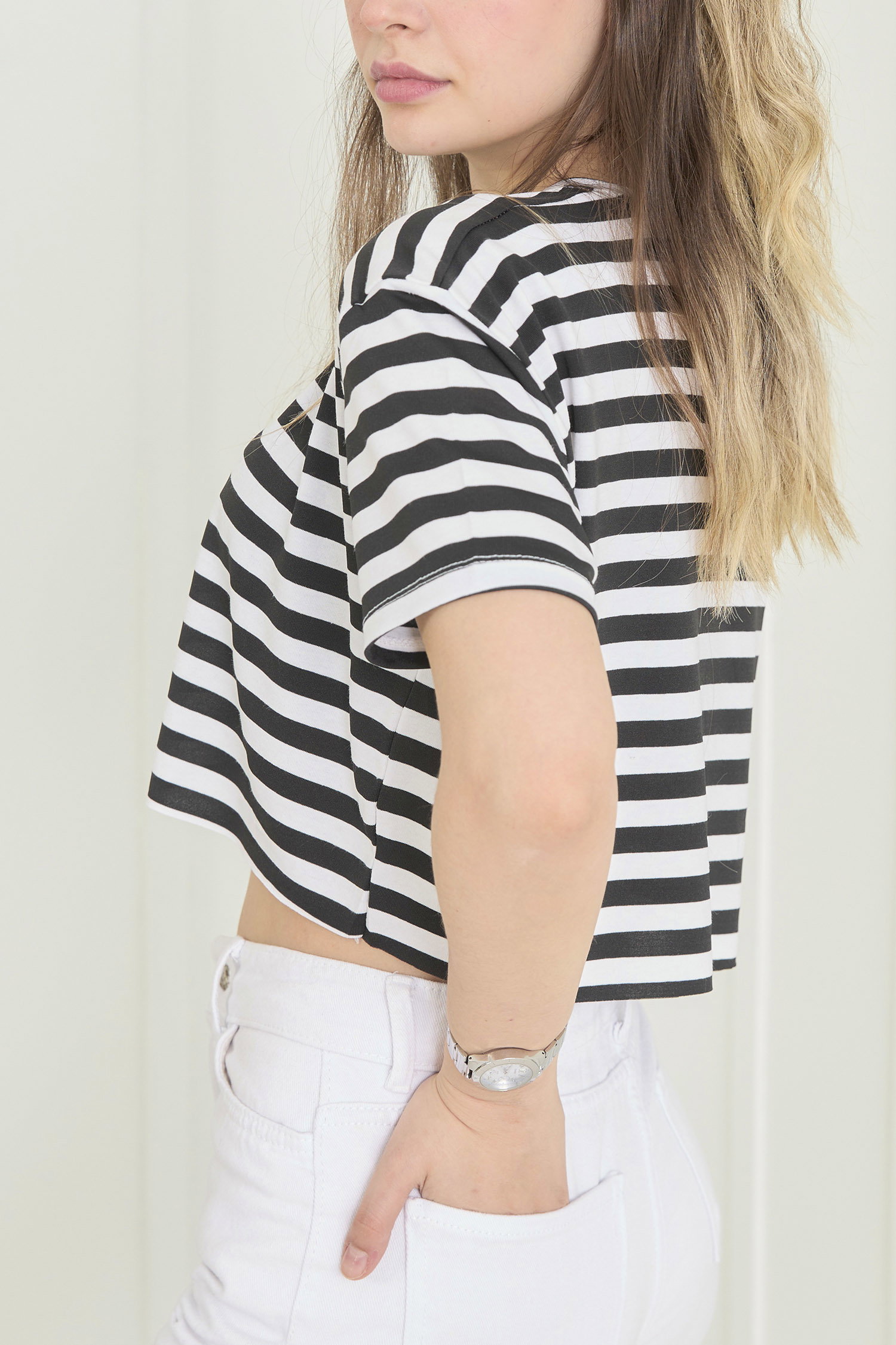 22558-SIYAH-BEYAZ Crop - 7