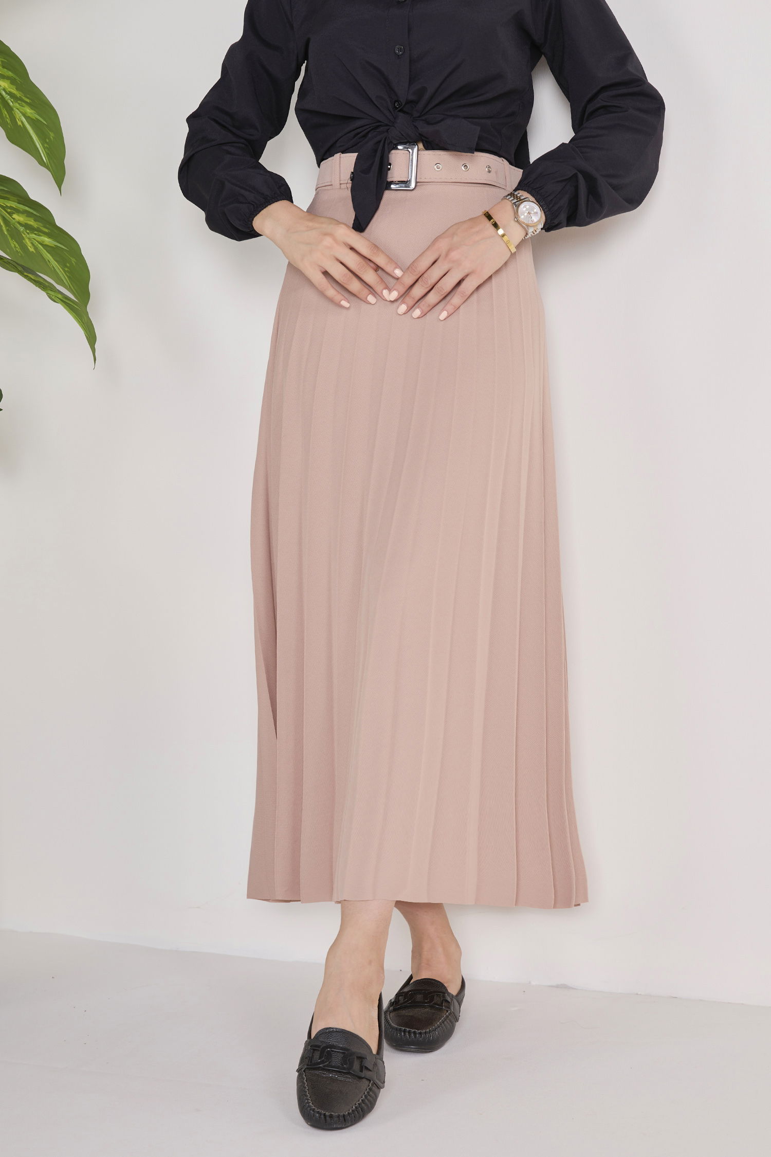 Kemerli Etek Bej - 23026 - 7