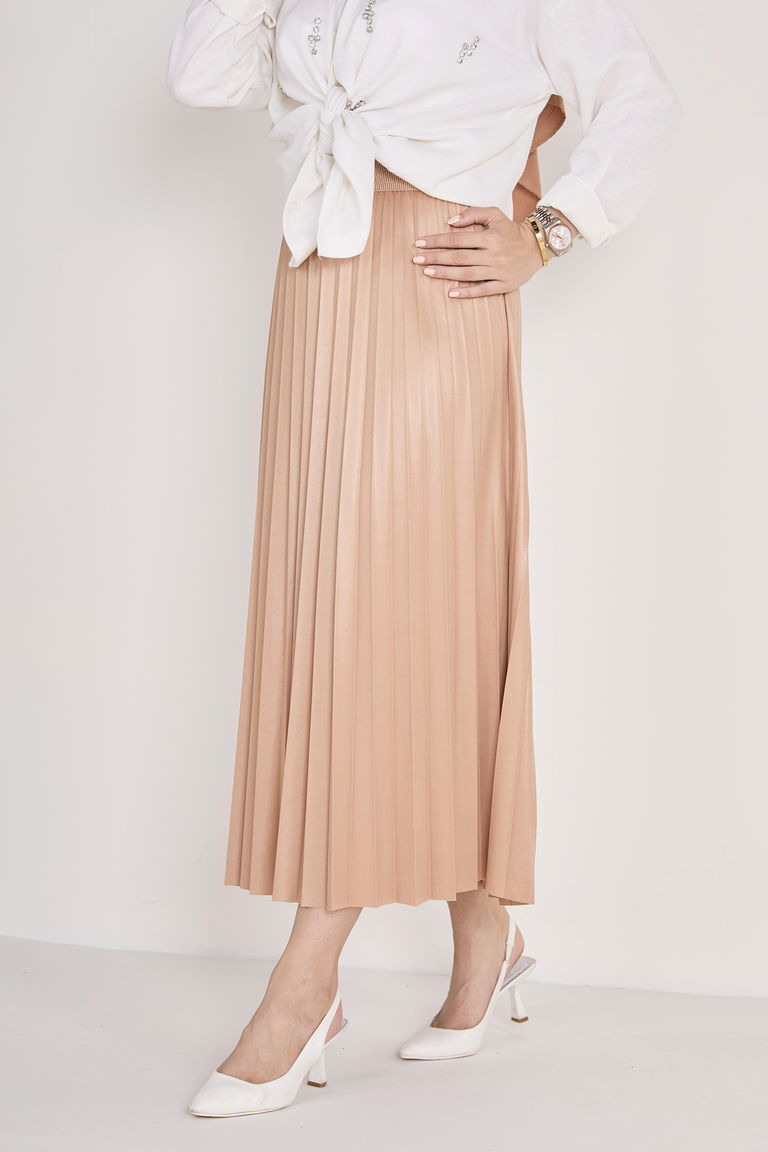 Piliseli Etek Vizon - 23036 - TOFİSA