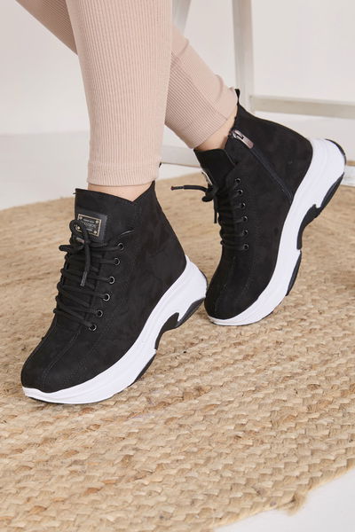 23061-SIYAH Süet Bot 