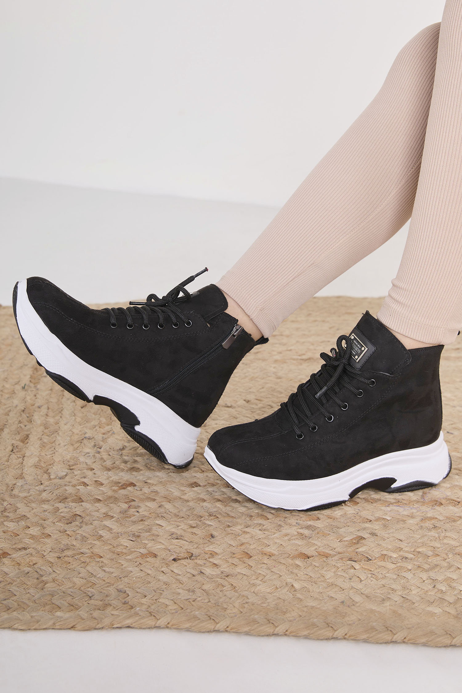 23061-SIYAH Süet Bot - 3