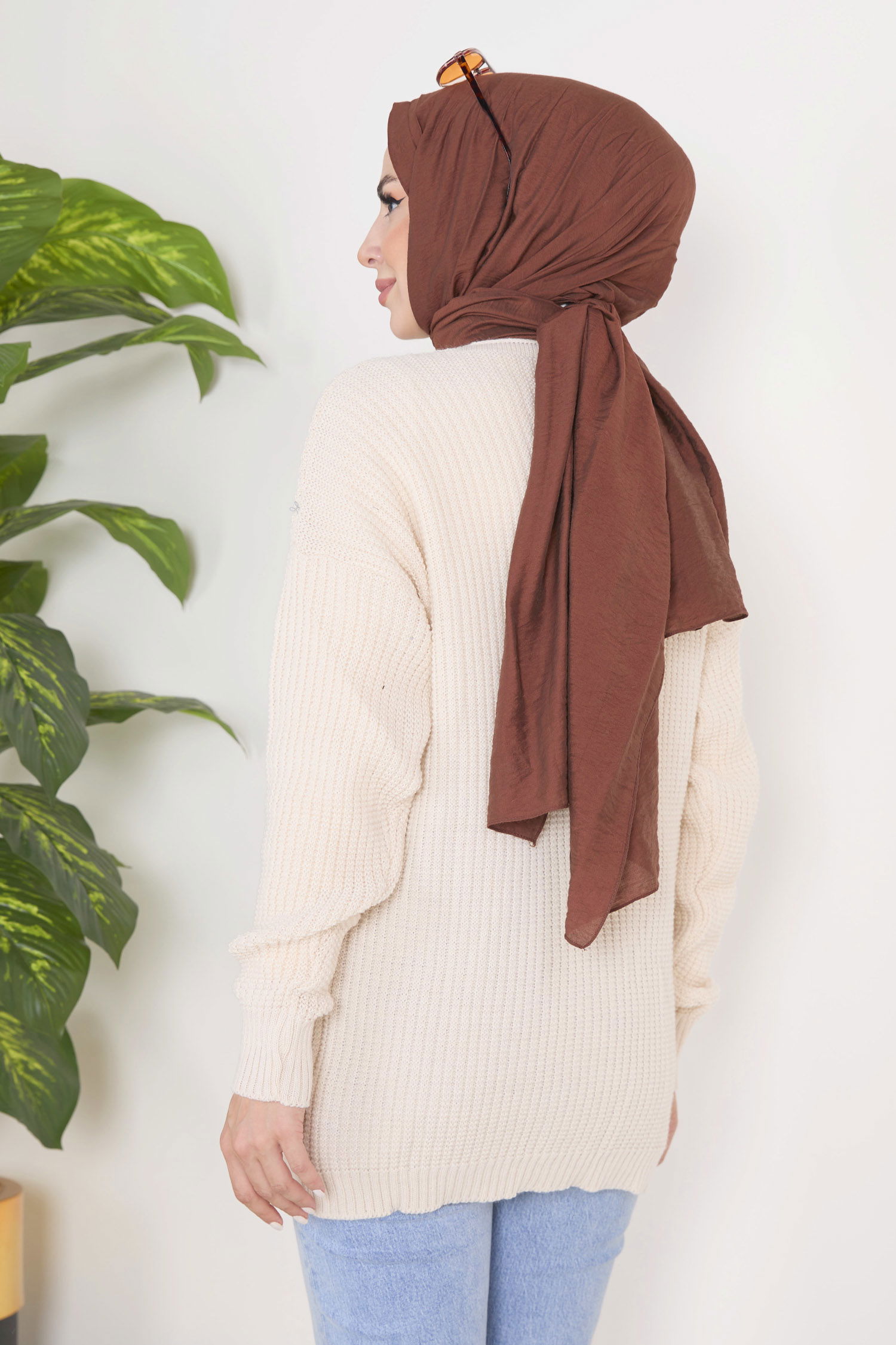 23088-KREM Triko Hırka - 6