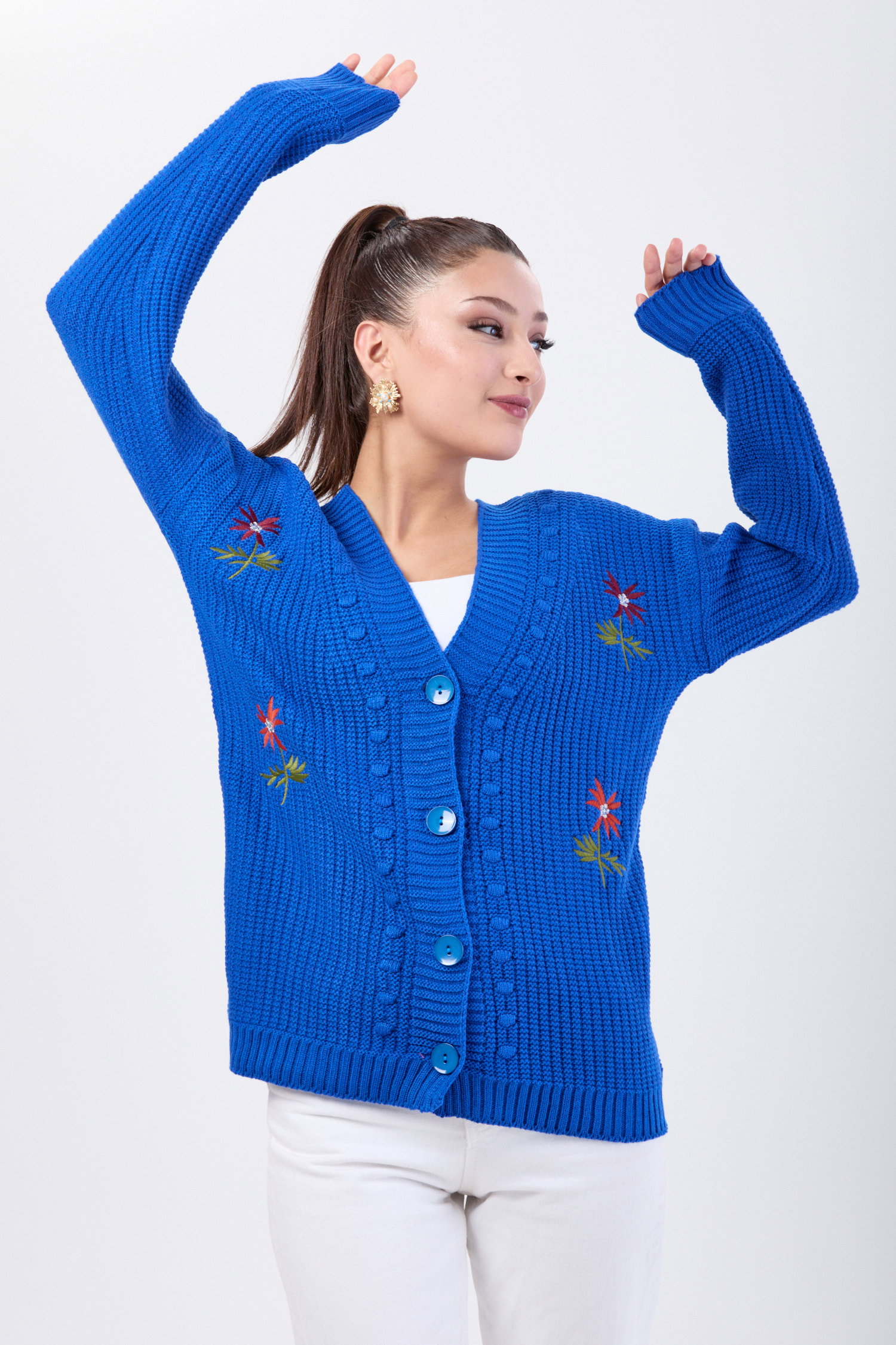 23088-SAKS Triko Hırka - 1