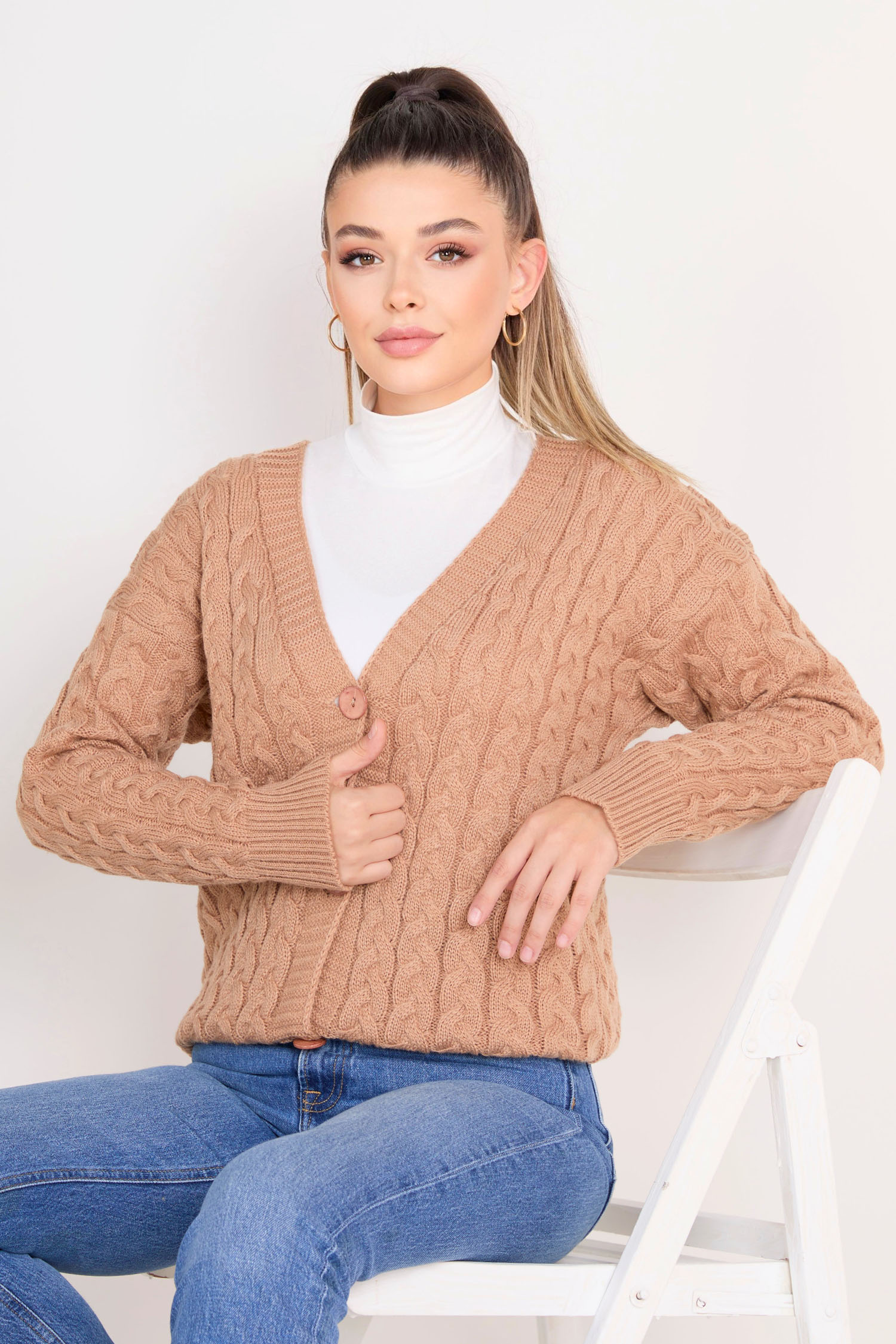 23091-VIZON Triko Hırka - 1