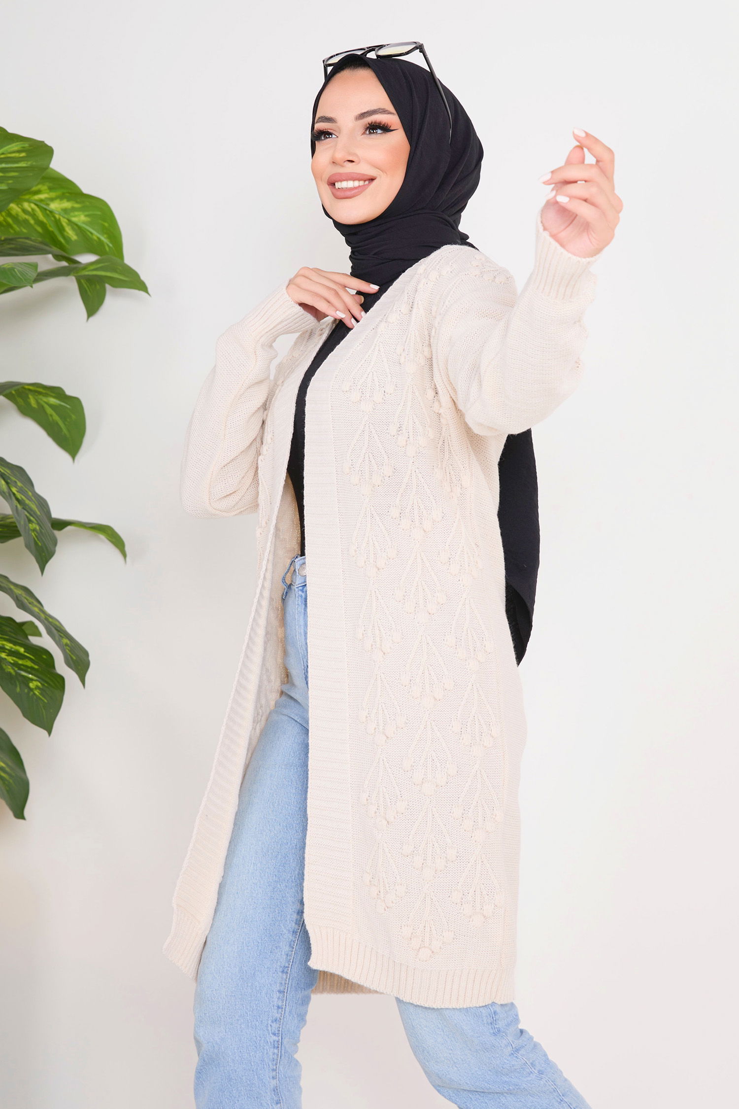 Triko Hırka Krem - 23092 - 4