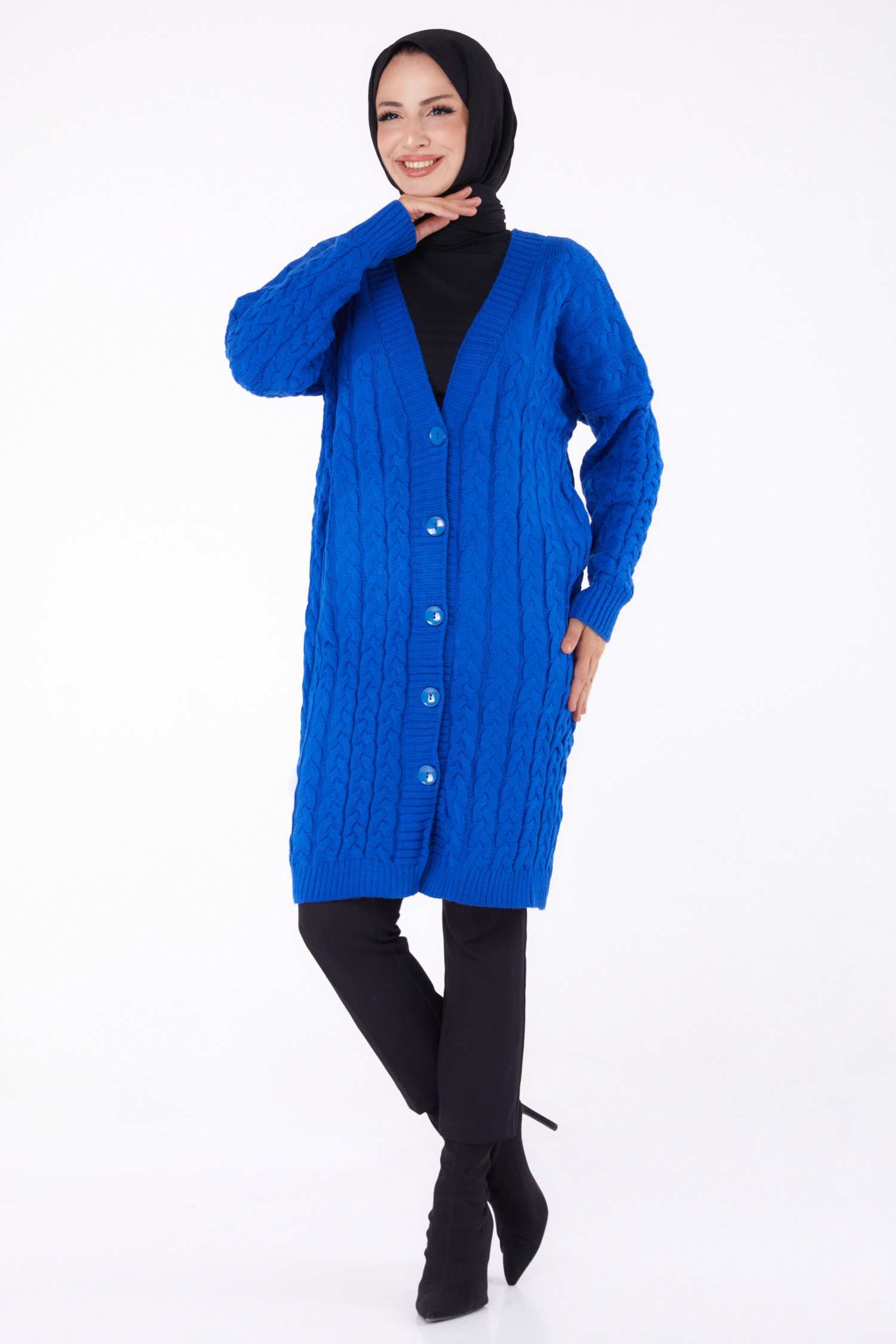 23093-SAKS Triko Hırka - 1