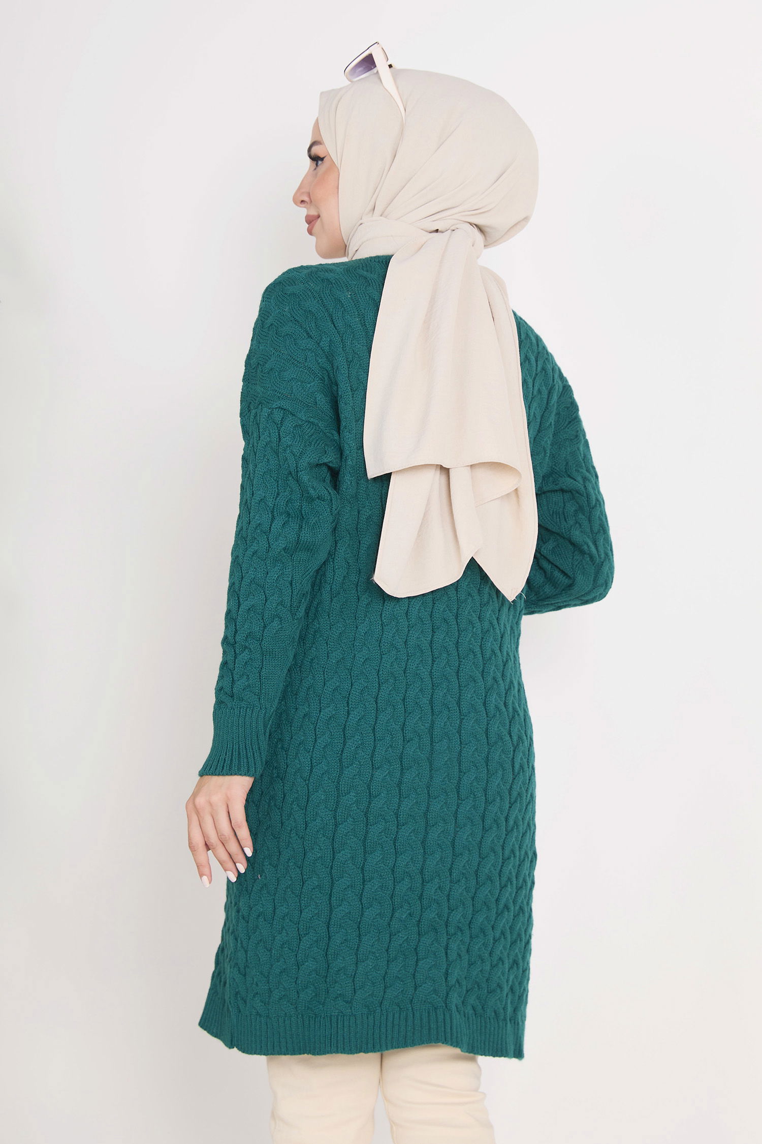 23093-ZUMRUT Triko Hırka - 6