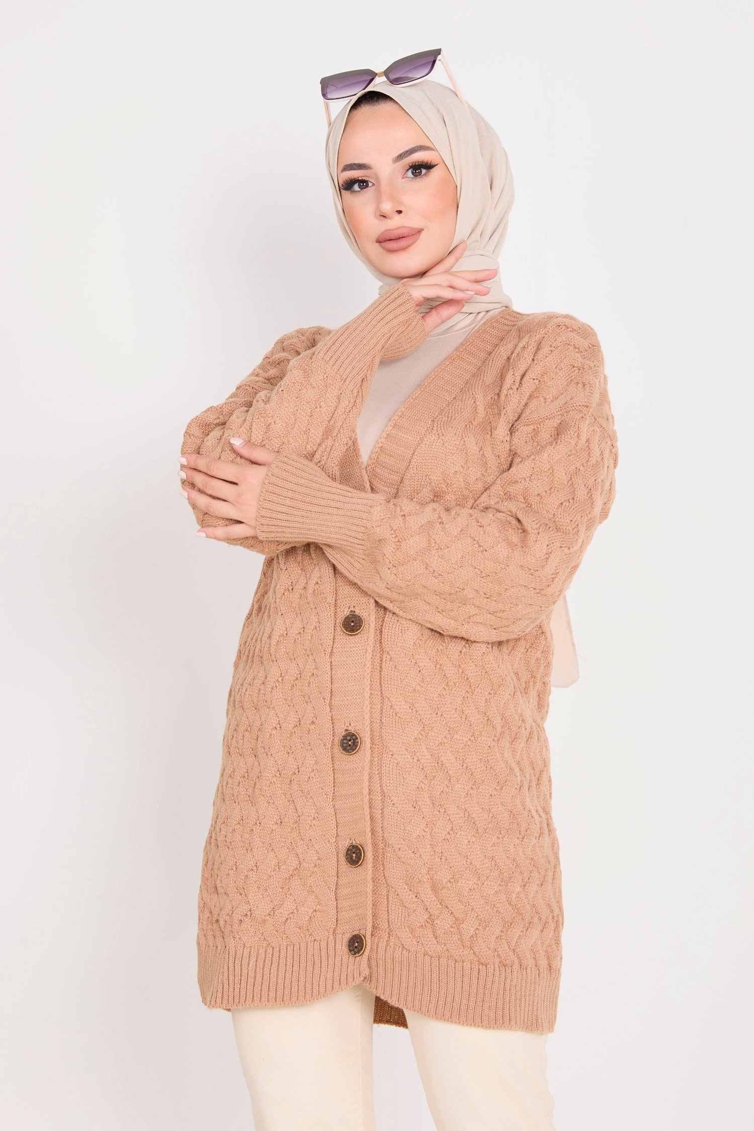 23099-VIZON Triko Hırka - 5